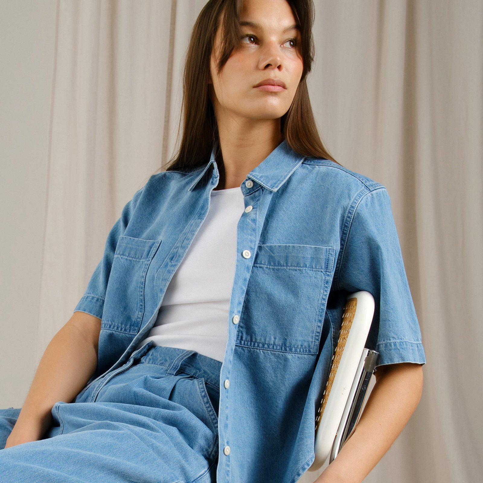 Shirt Stensvik Denim Light Blue