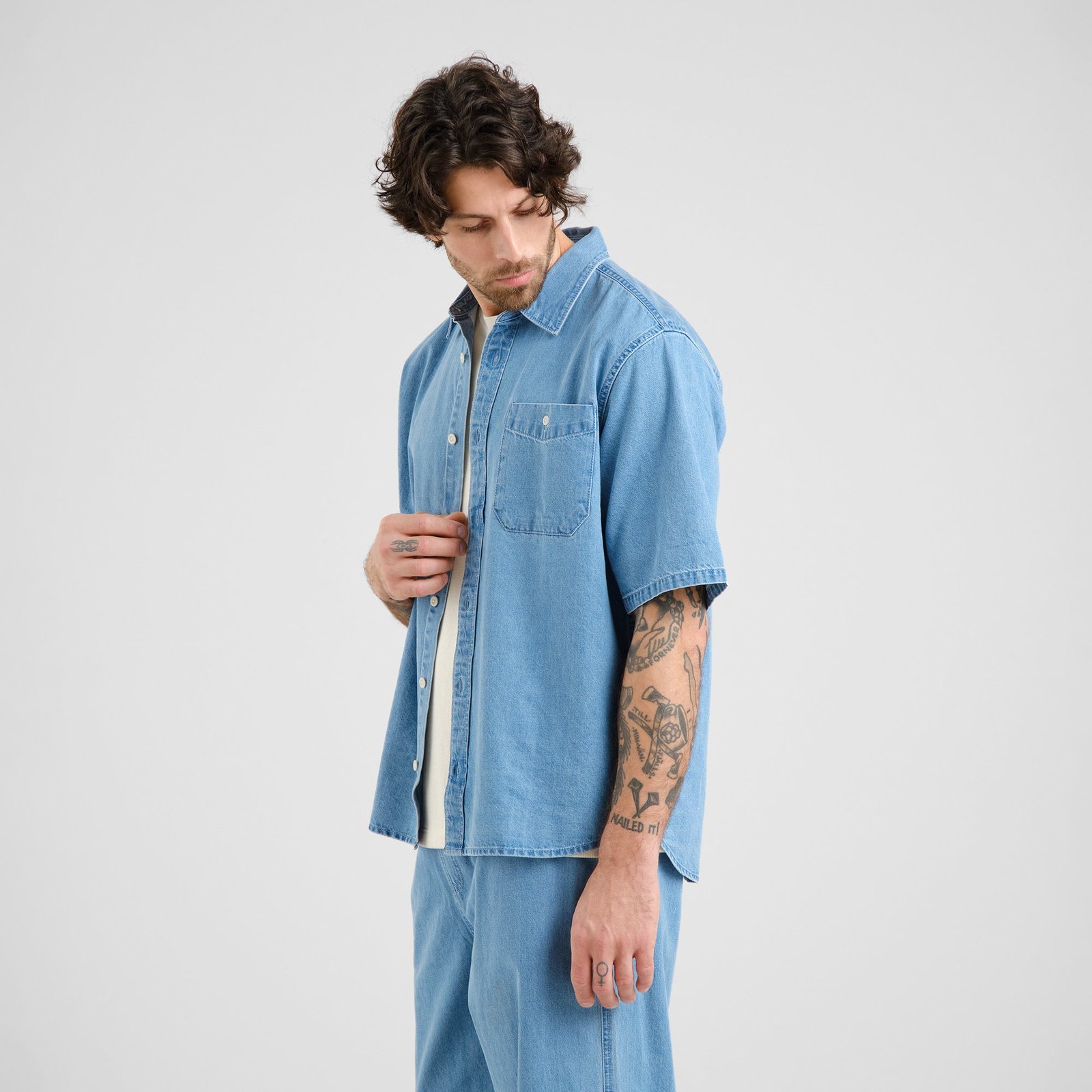 Shirt Skalhamn Denim Light Blue