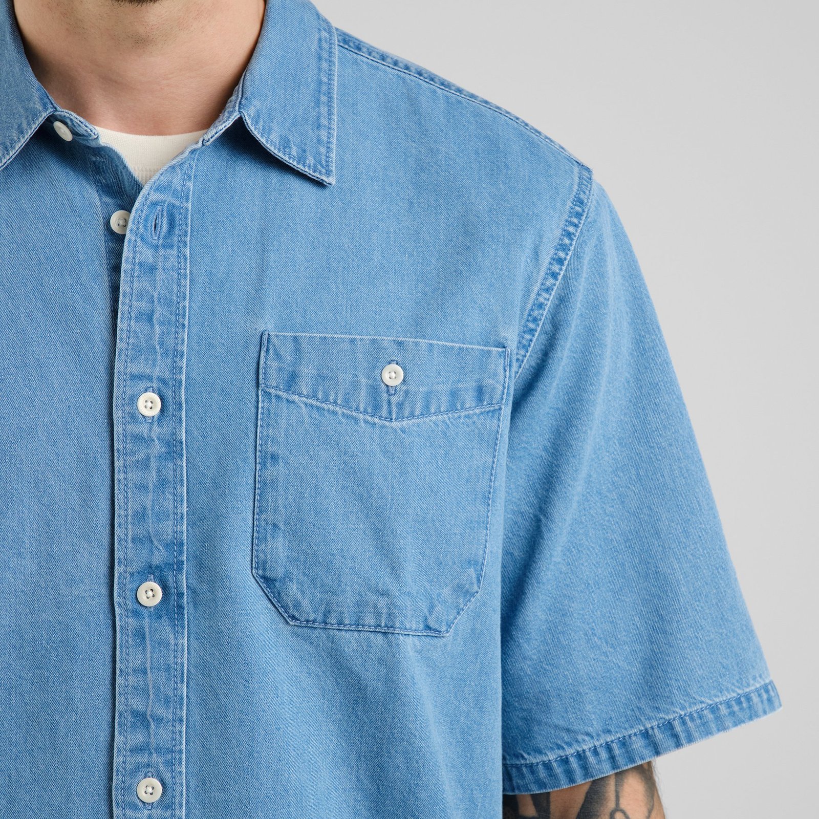 Shirt Skalhamn Denim Light Blue