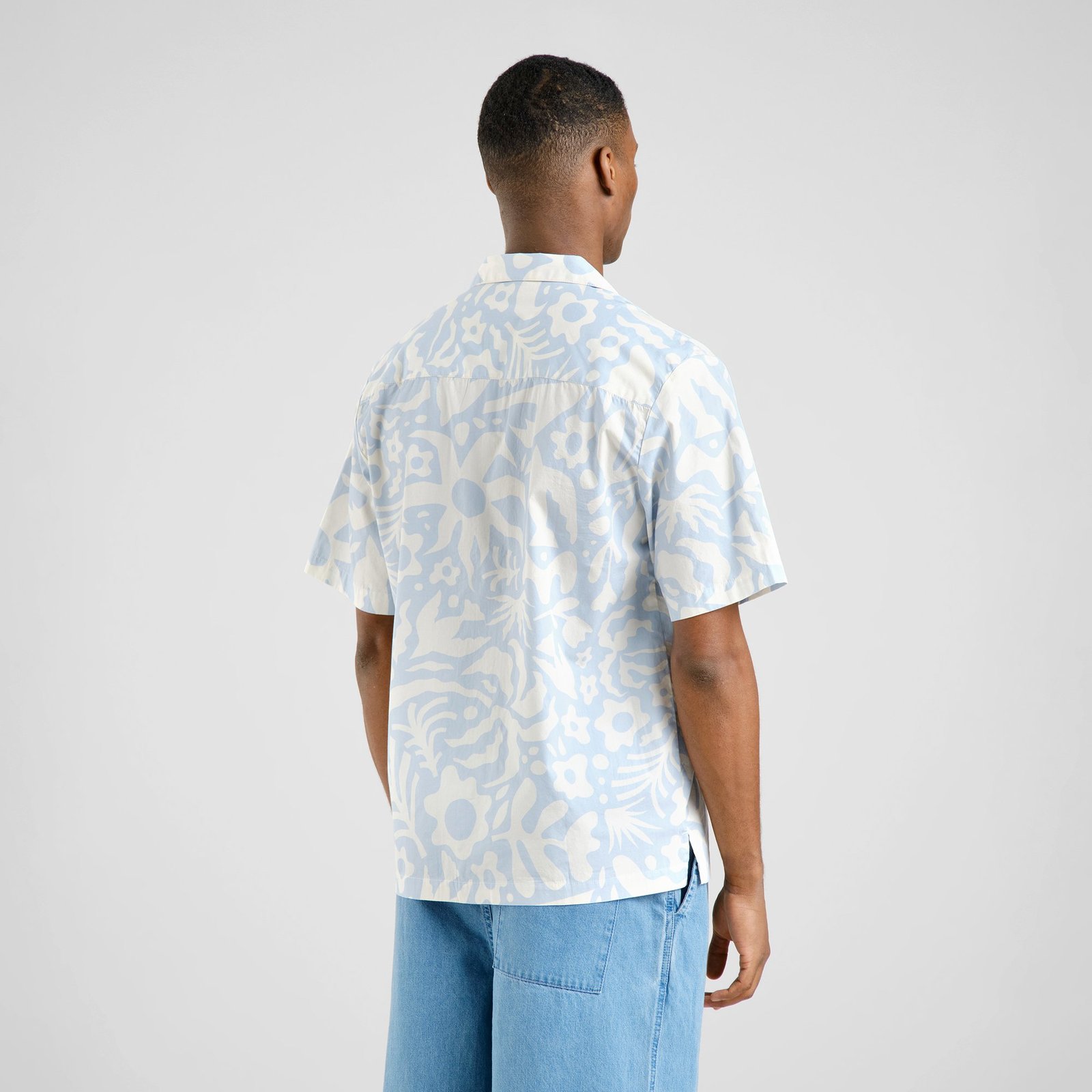 Shirt Marstrand Poplin Wonky Beach Skyway Blue