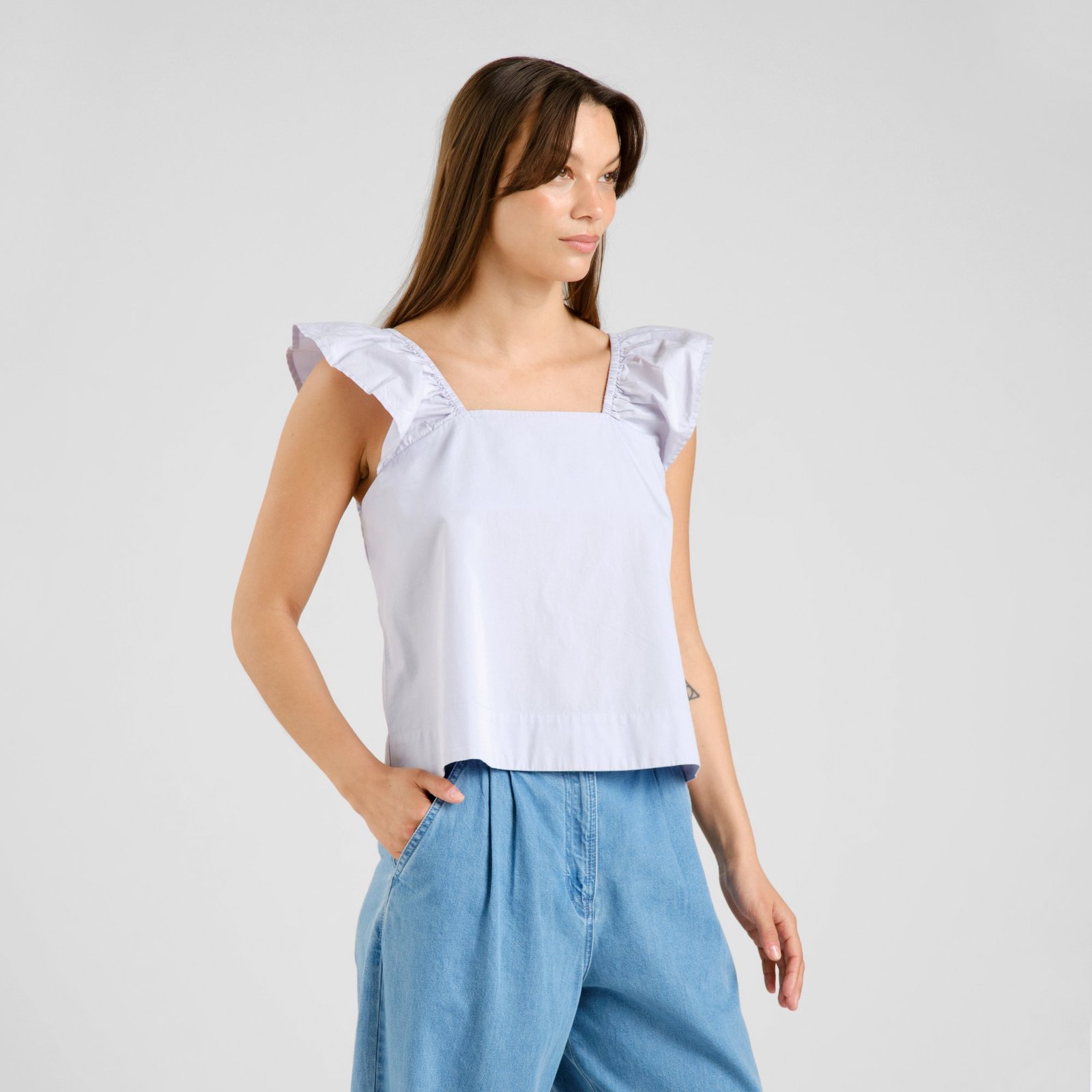 Top Furusund Poplin Thistle Purple