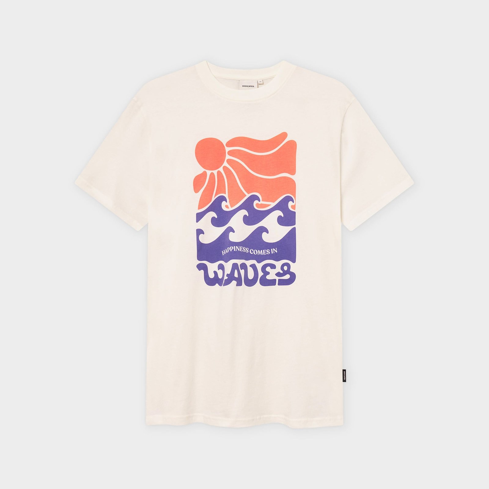 T-shirt Stockholm Happy Waves Off-White