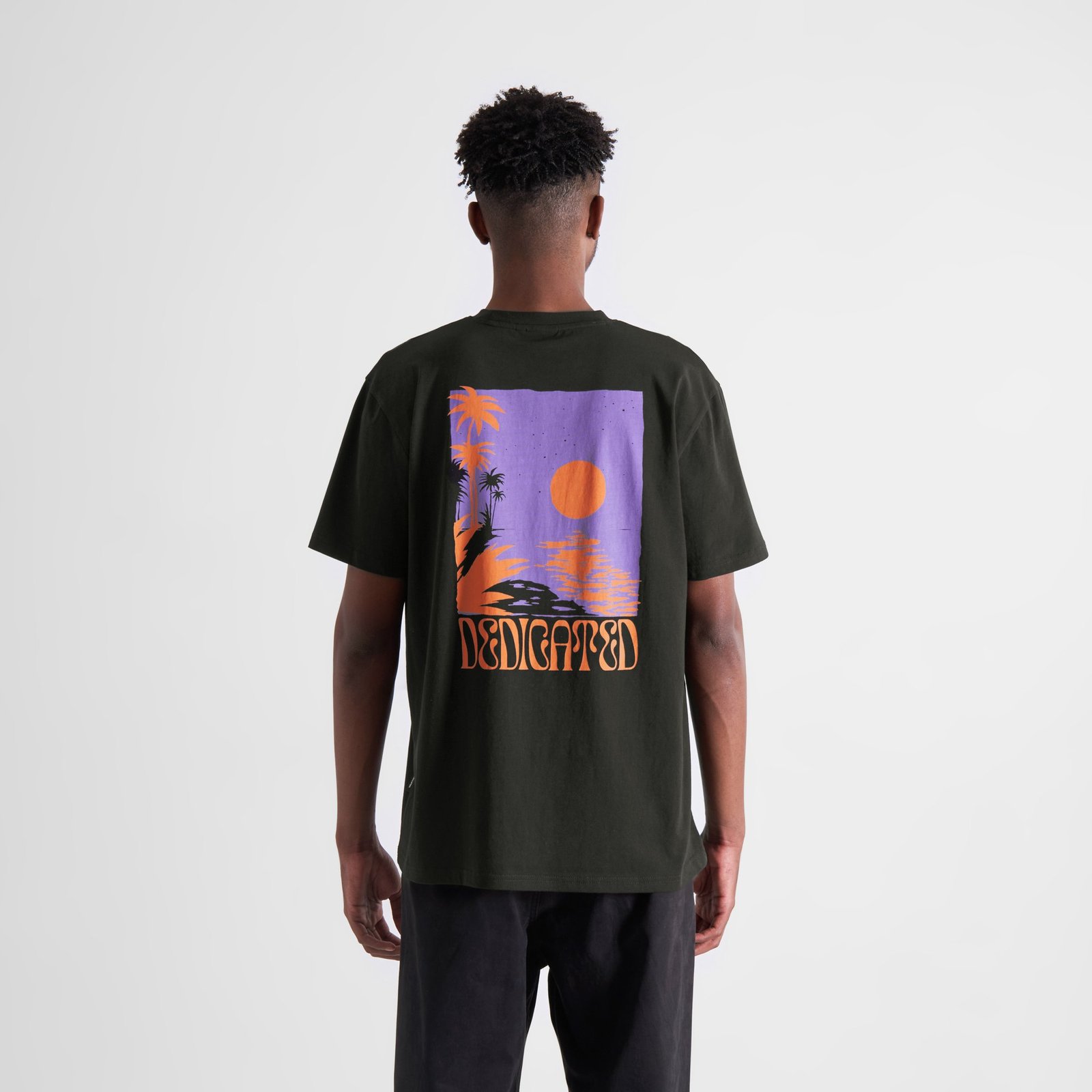 T-shirt Stockholm Island sunset Black