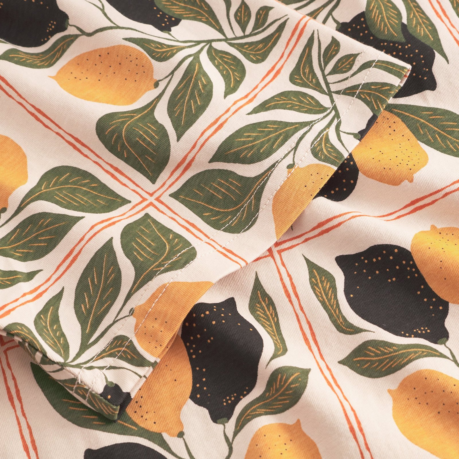 T-shirt Stockholm Lemon Tiles Oat White