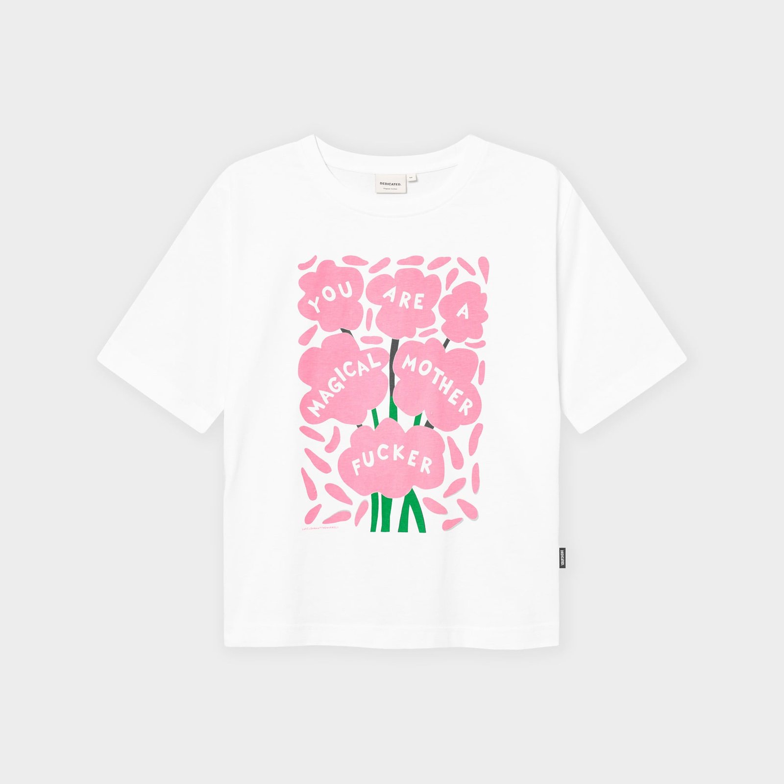 T-shirt Vadstena Magical Flowers White
