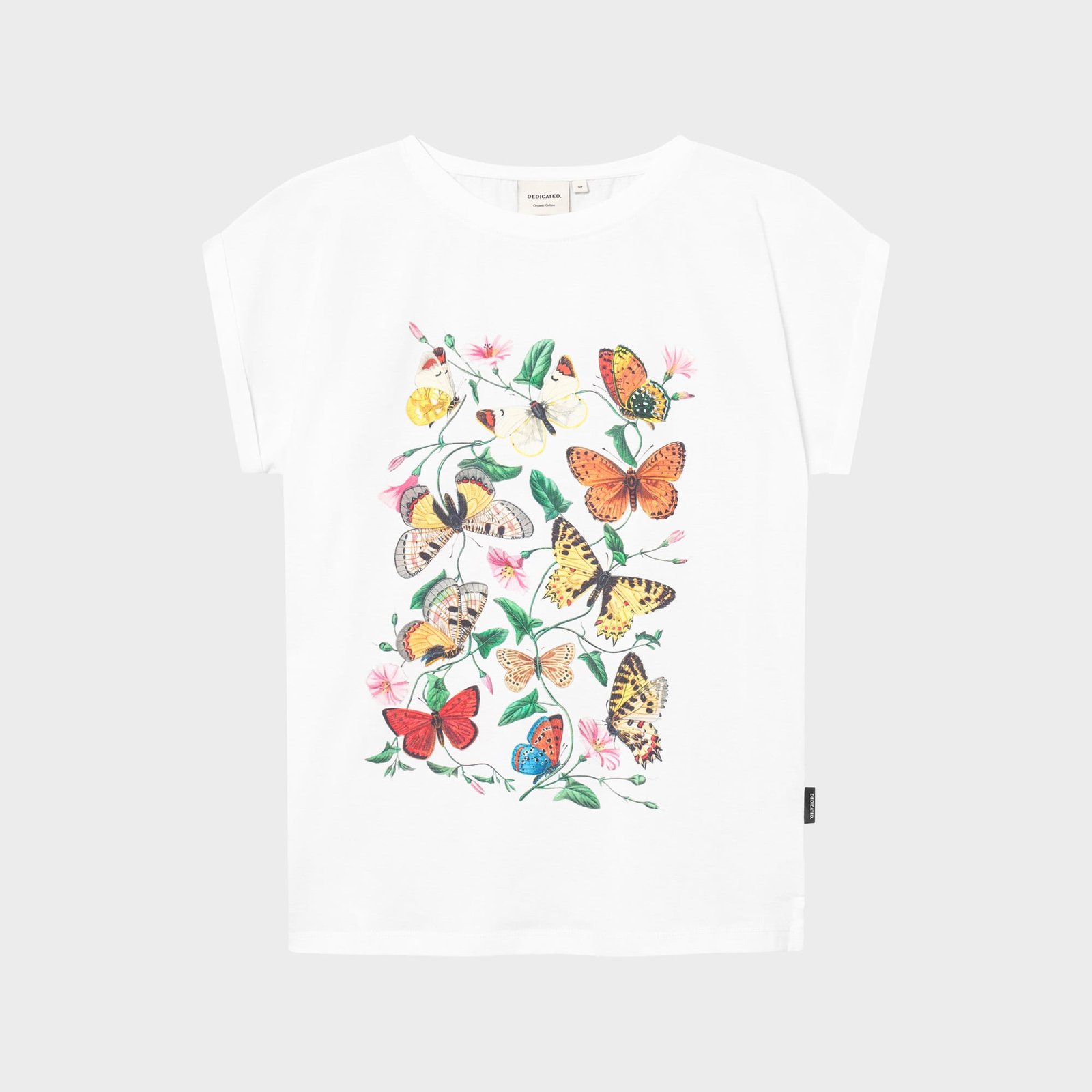 T-shirt Visby Butterfly Field White