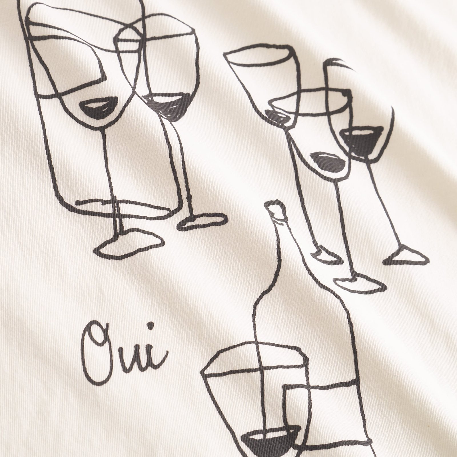 T-shirt Visby Oui Wine Off-White