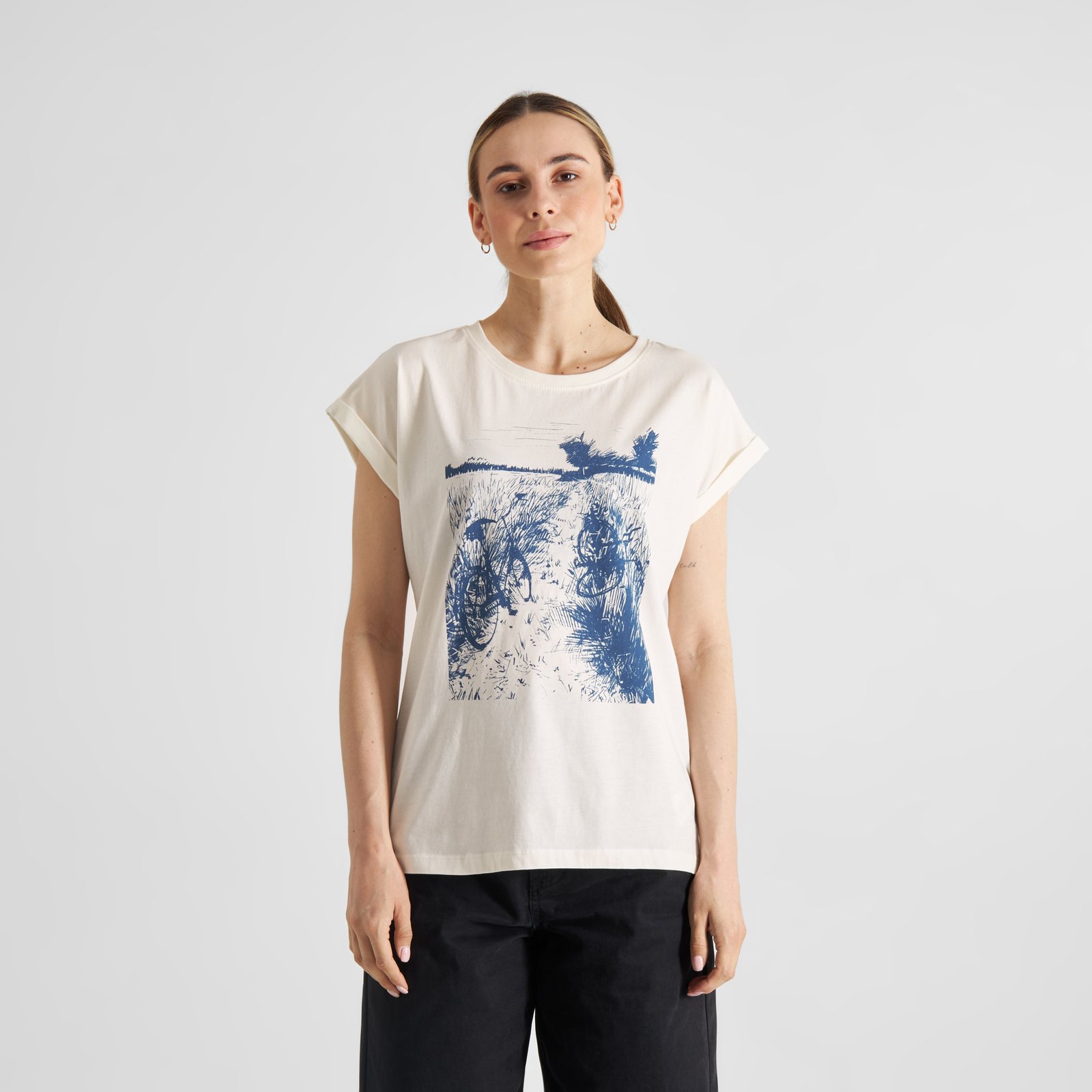 T-shirt Visby Summer Bikes Off-White