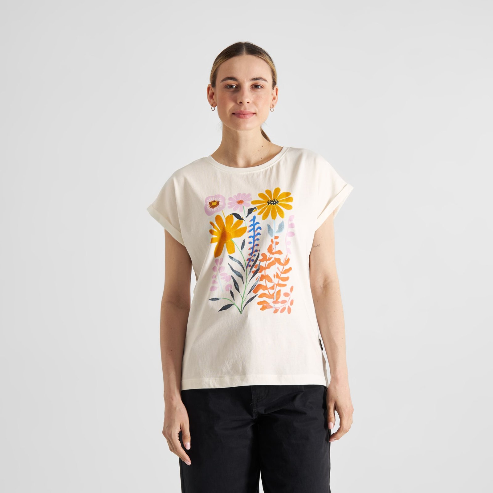 T-shirt Visby Summer Flowers Off-White