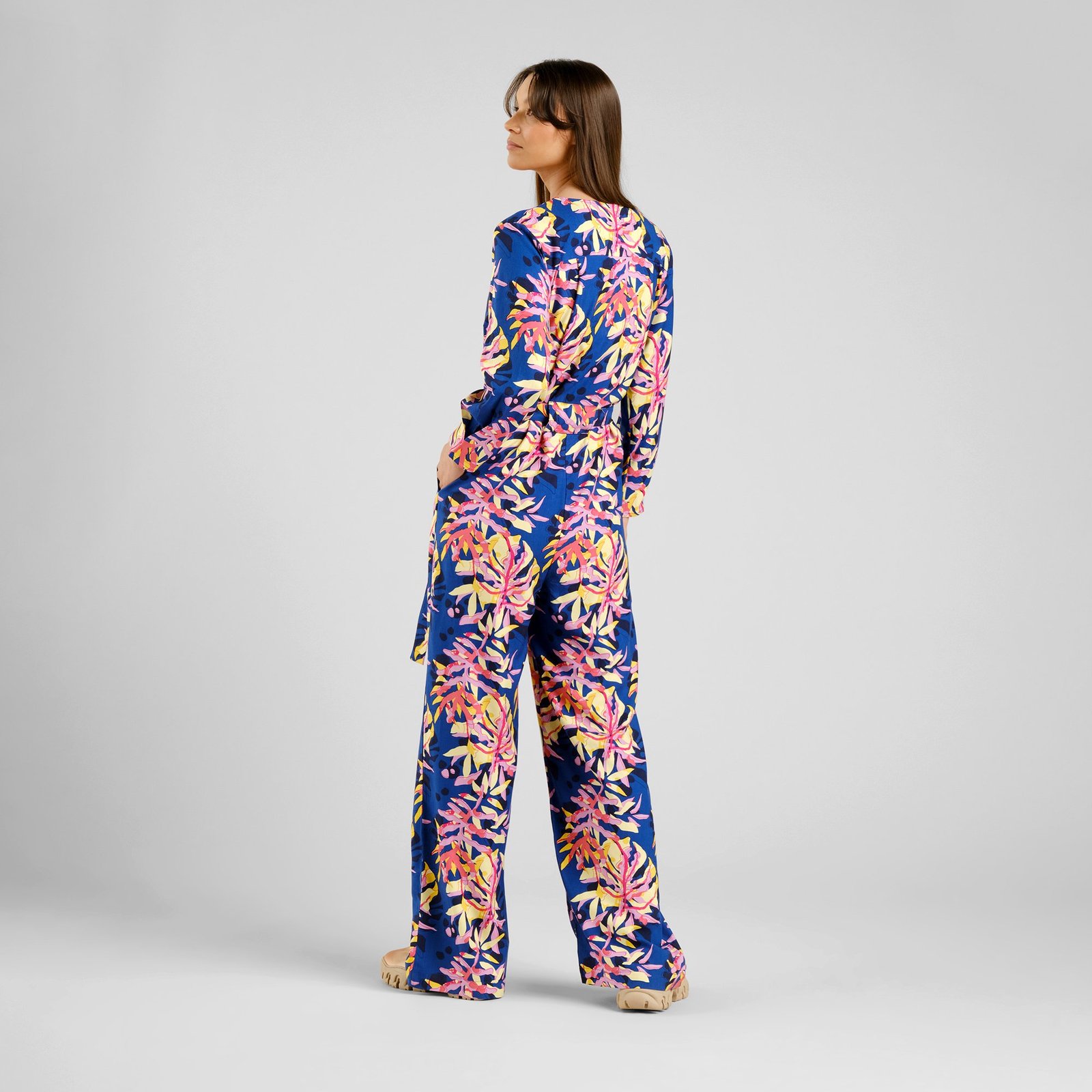 Wrap Jumpsuit Farsta Tropical Collage Multi Color
