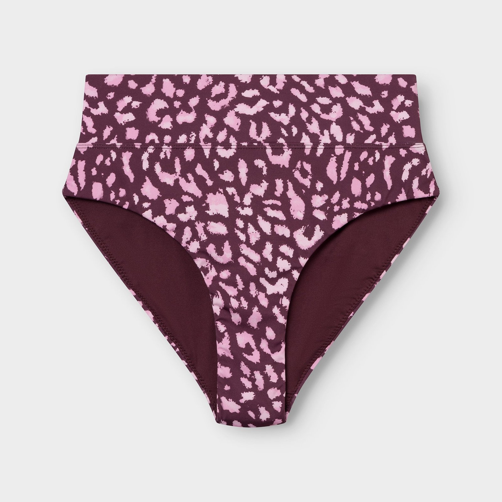 Bikini Pants Slite Leopard Burgundy