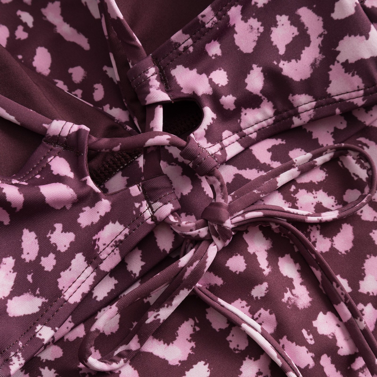 Bikini Top Alva Leopard Burgundy