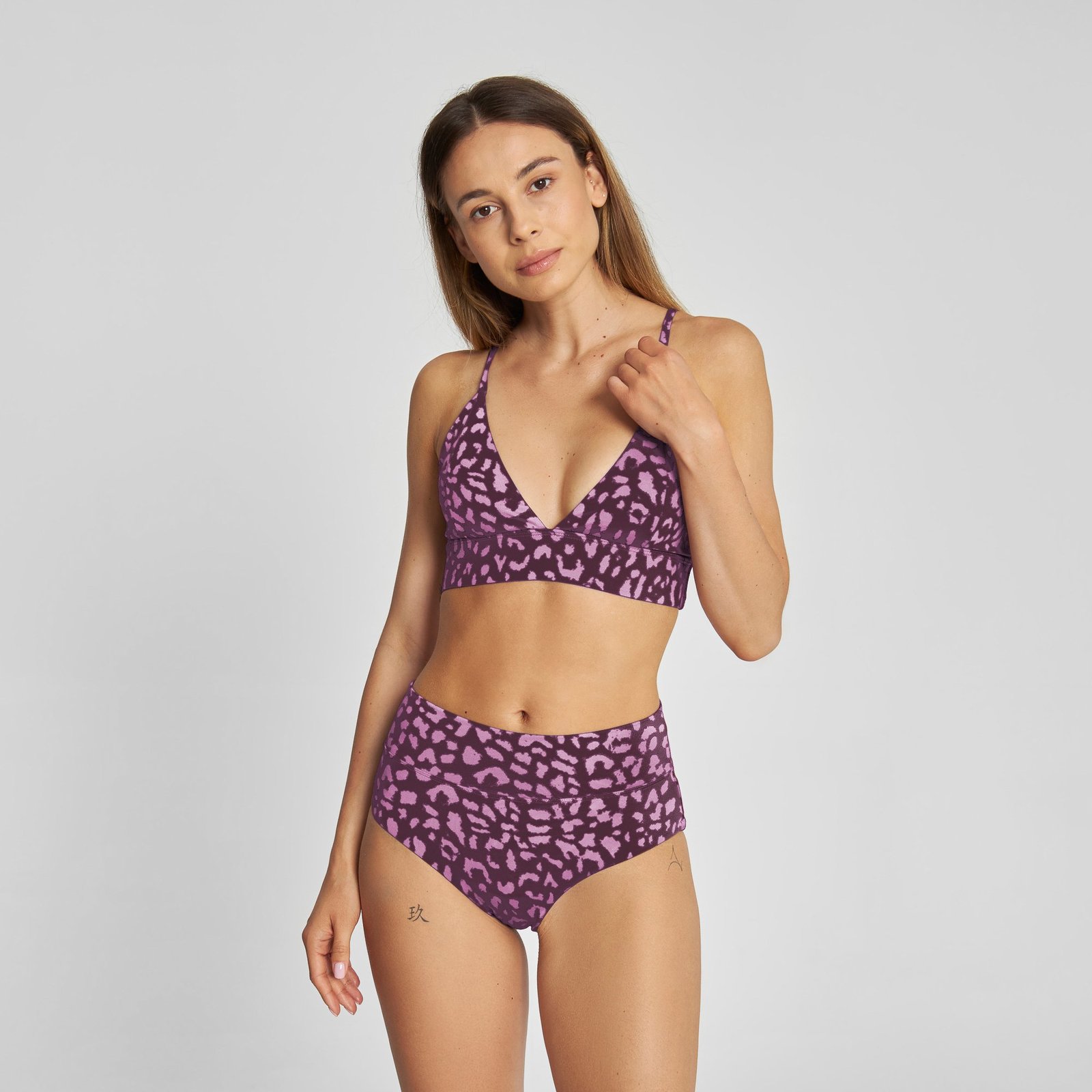 Bikini Top Alva Leopard Burgundy