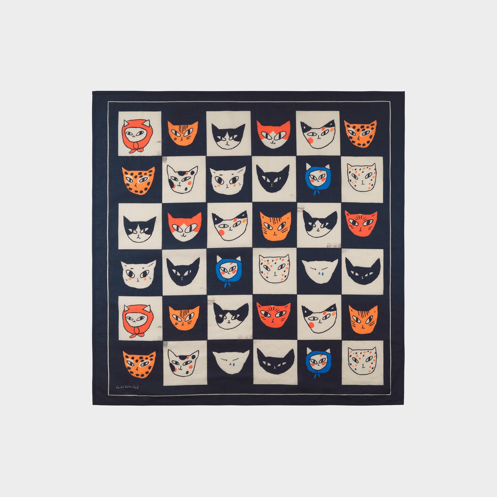 Scarf Kullavik Cat Bingo Black