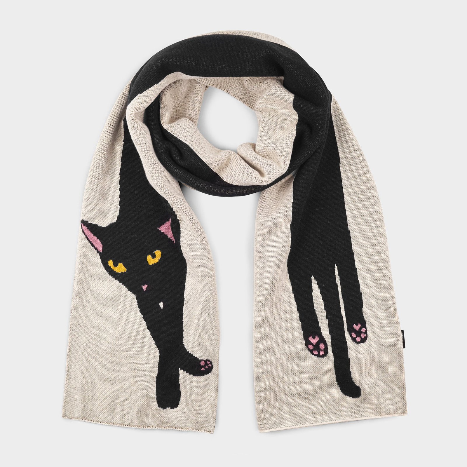 Scarf Rossberga Long Cat Vanilla White