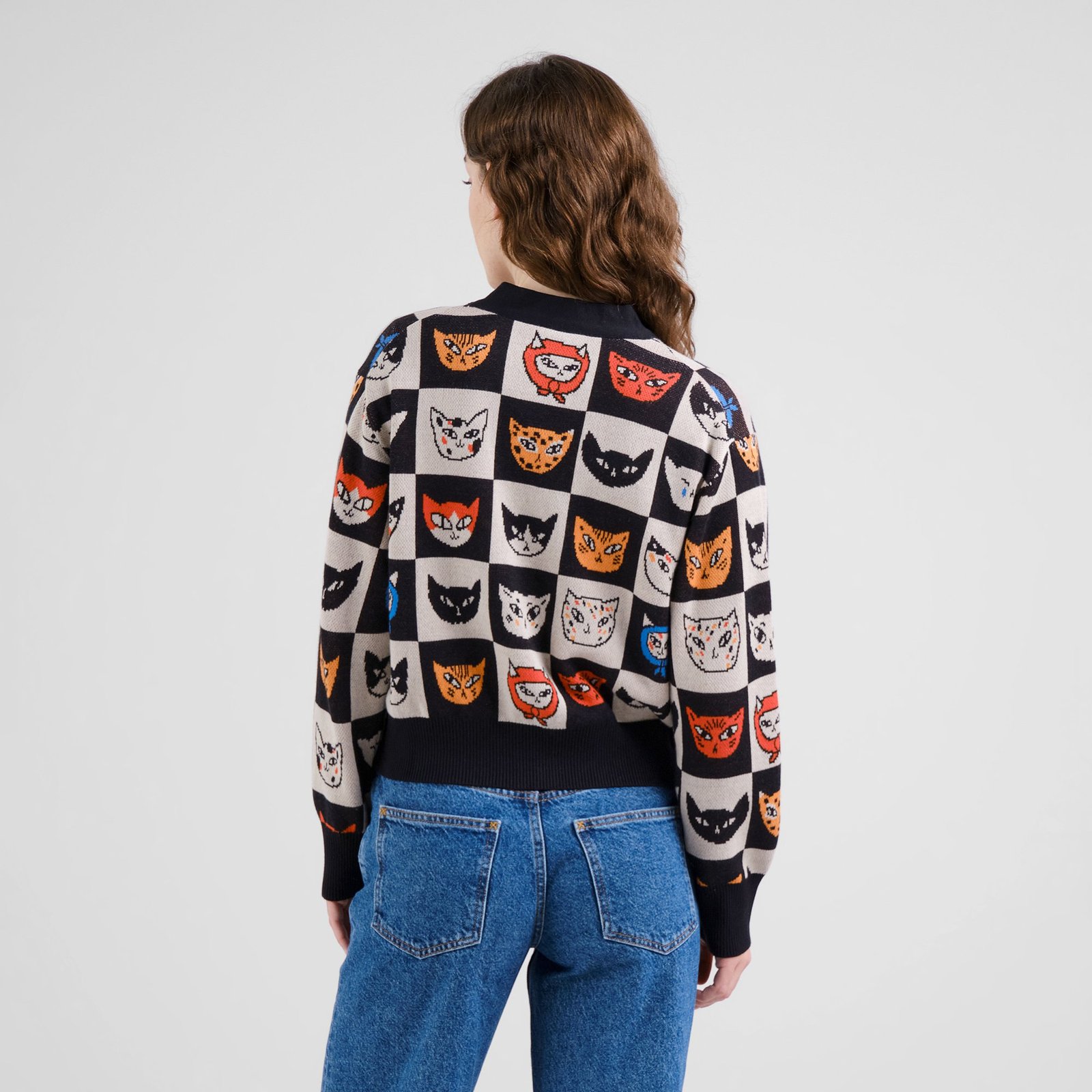 Cardigan Kanan Cat Bingo Black