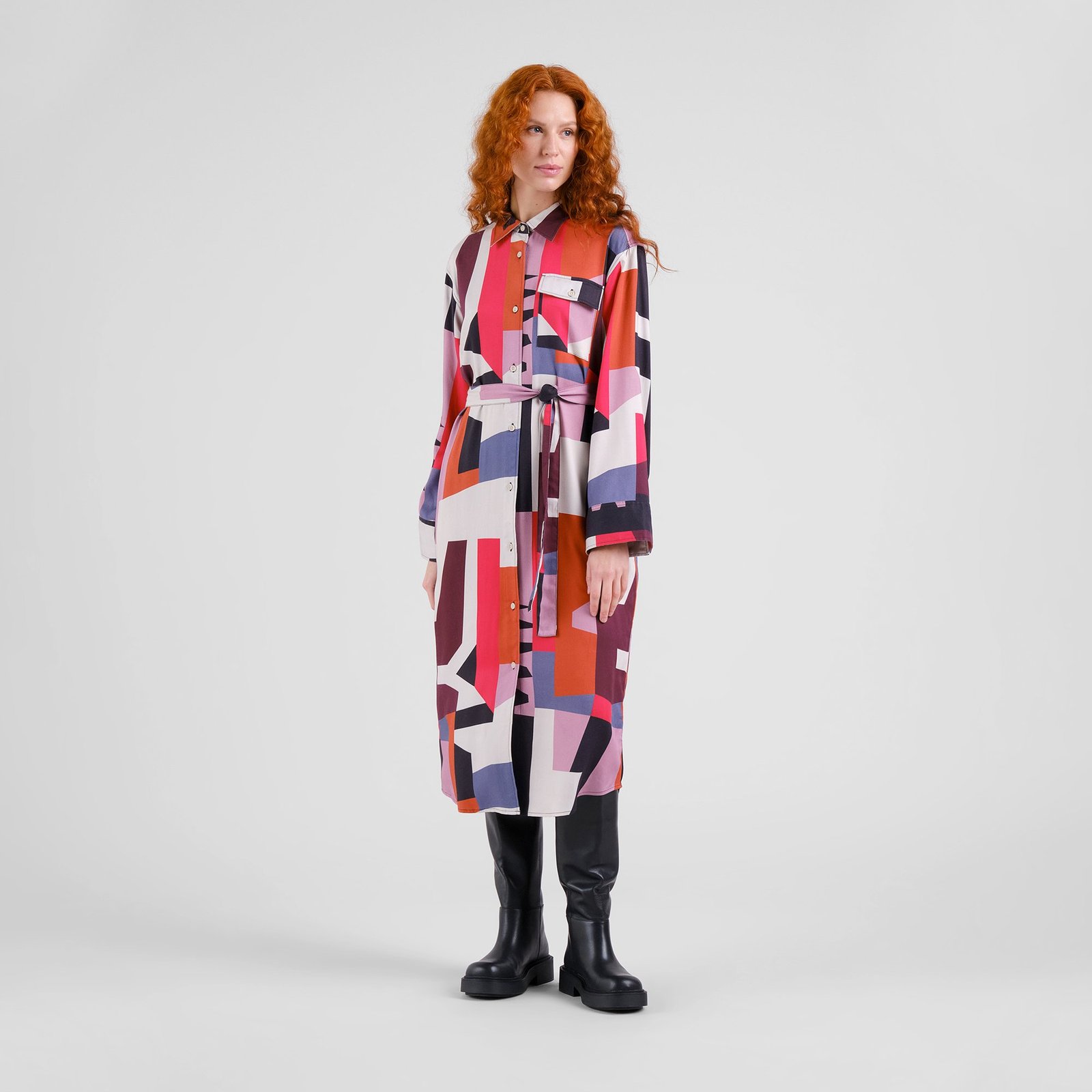 Shirt Dress Kvilla Abstract Chaos Multi Color