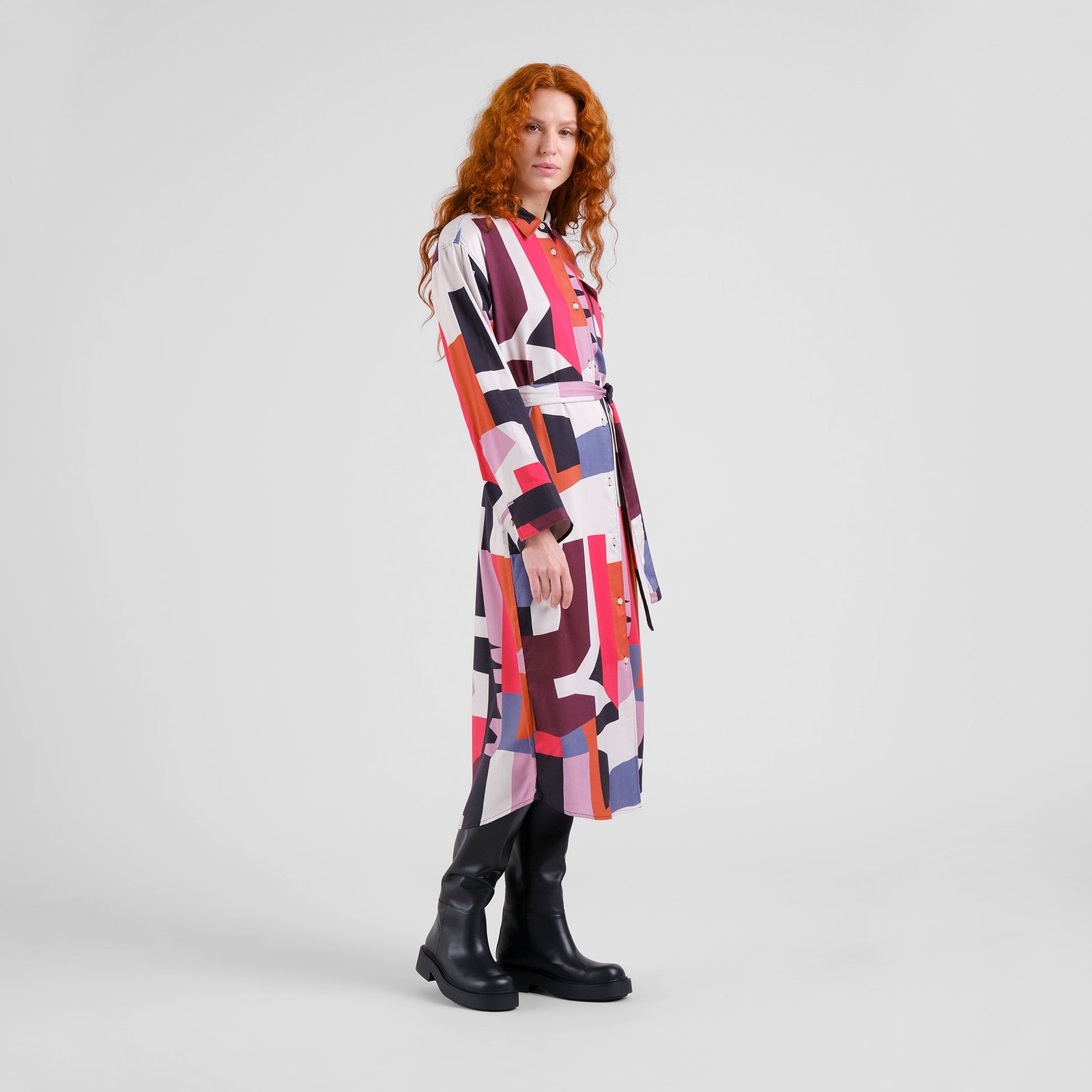 Shirt Dress Kvilla Abstract Chaos Multi Color