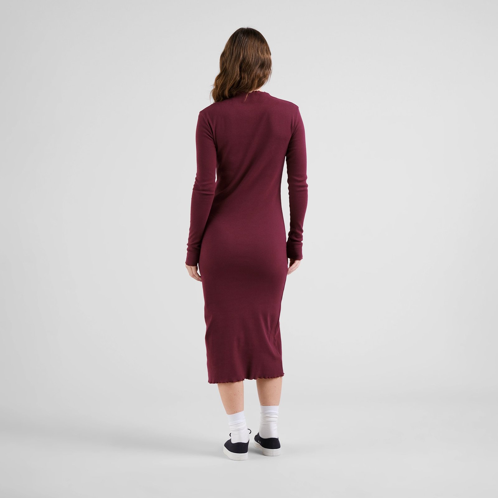 Rib Dress Lofta Fig Red