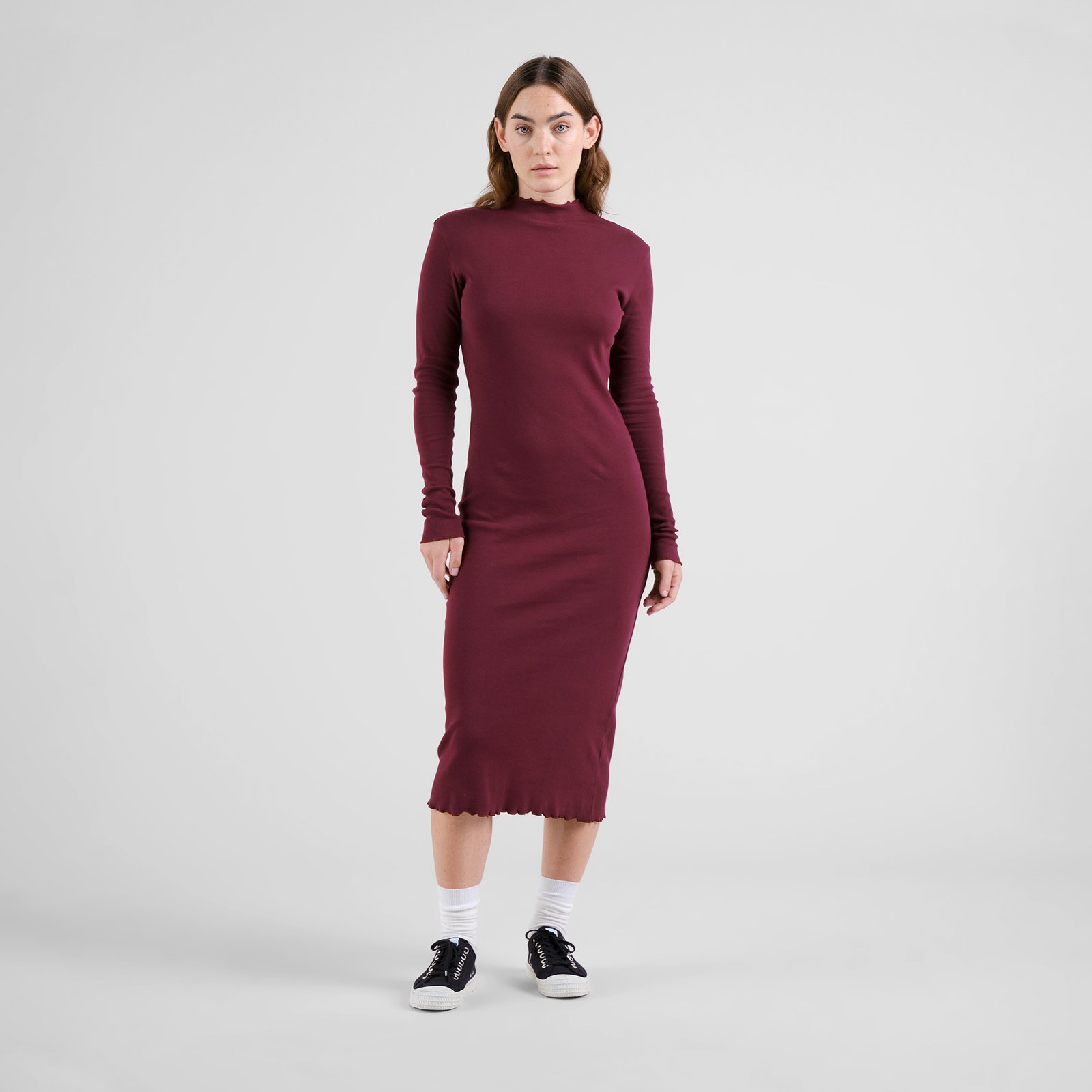 Rib Dress Lofta Fig Red