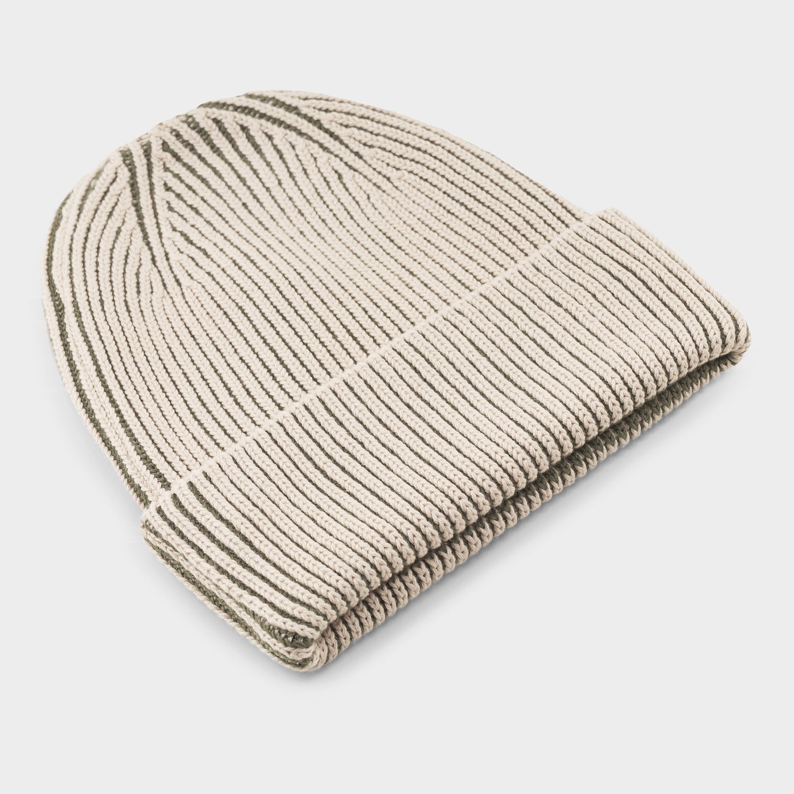 Beanie Narvik Brioche Oat White/Leaf Green