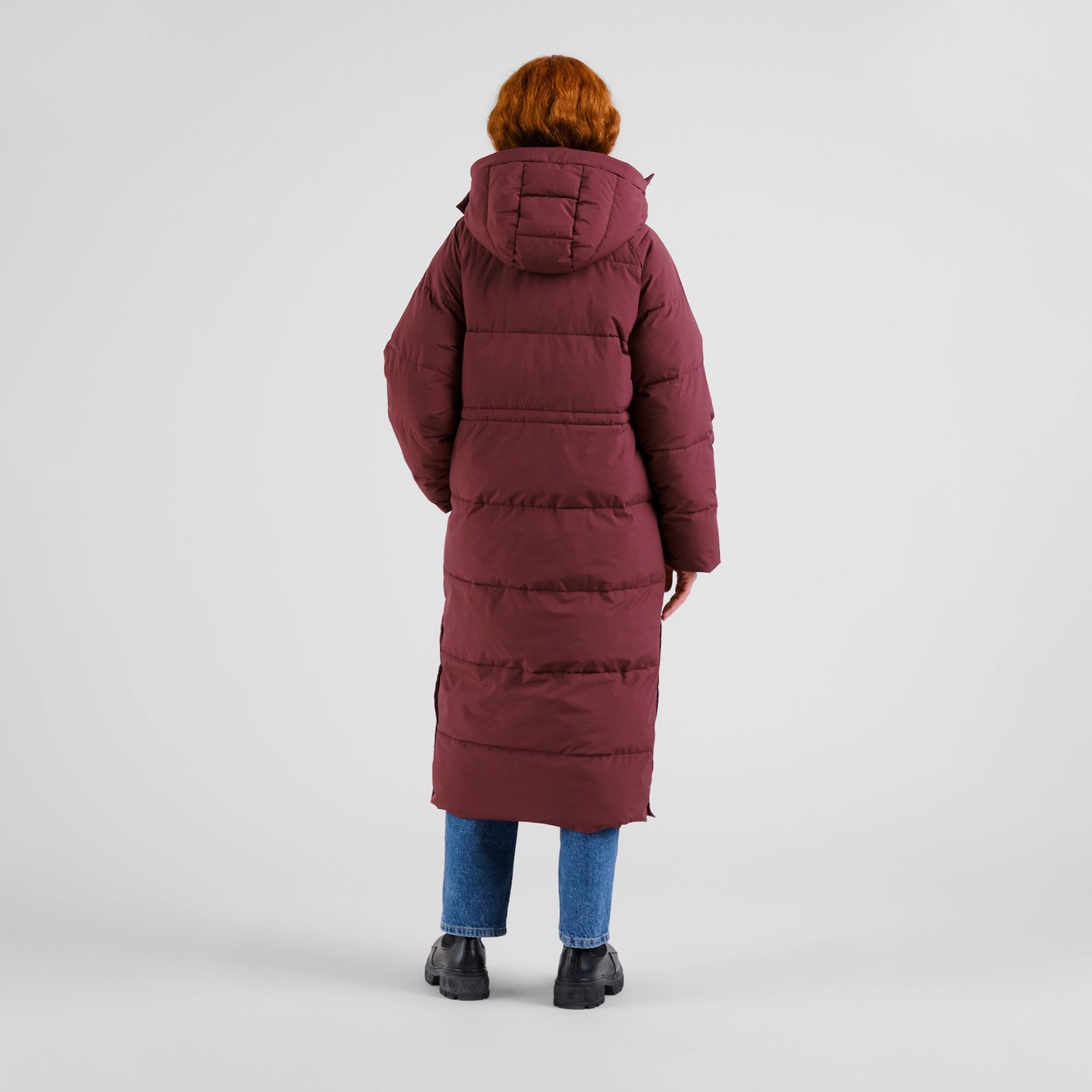 Long Puffer Jacket Karmas Fig Red