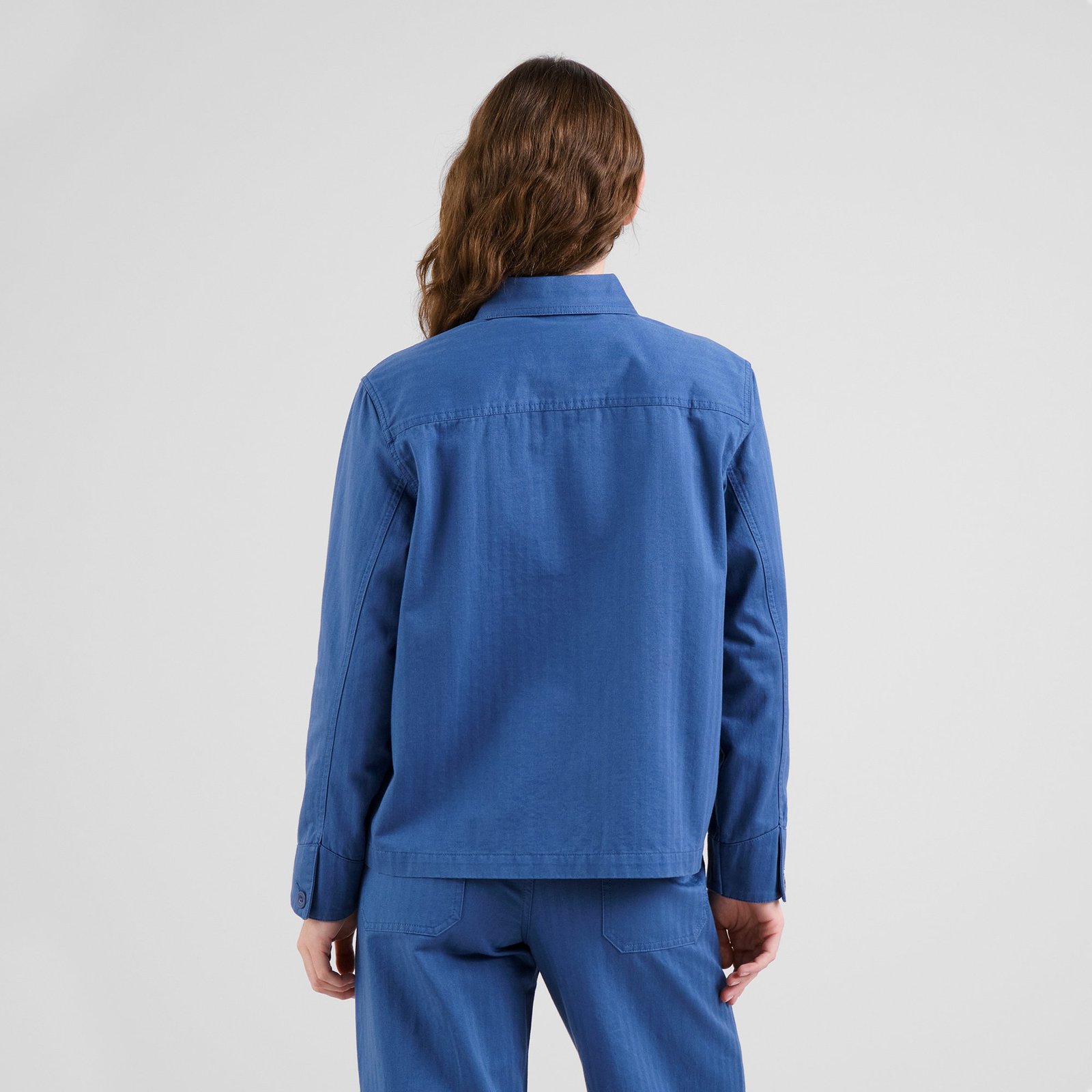 Jacket Stiby Herringbone True Blue