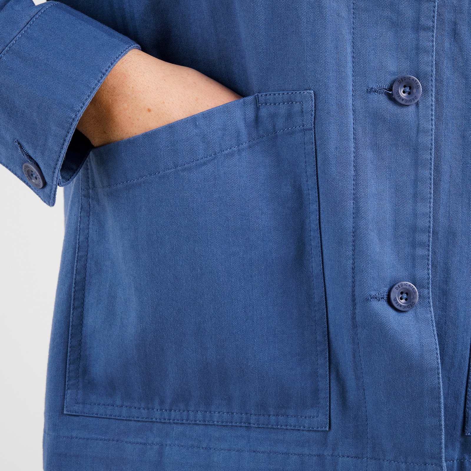 Jacket Stiby Herringbone True Blue