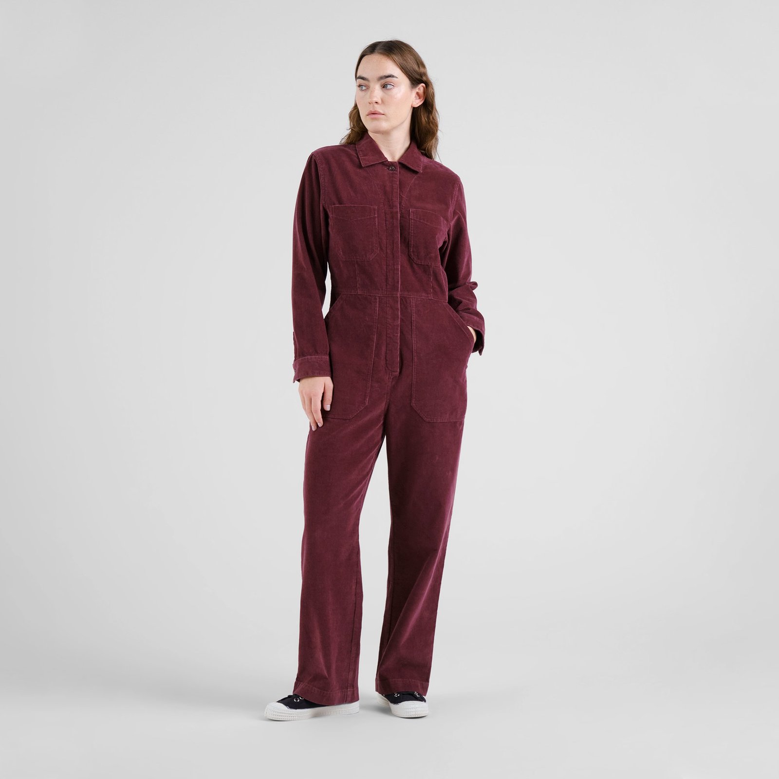 Overall Docksta Corduroy Fig Red
