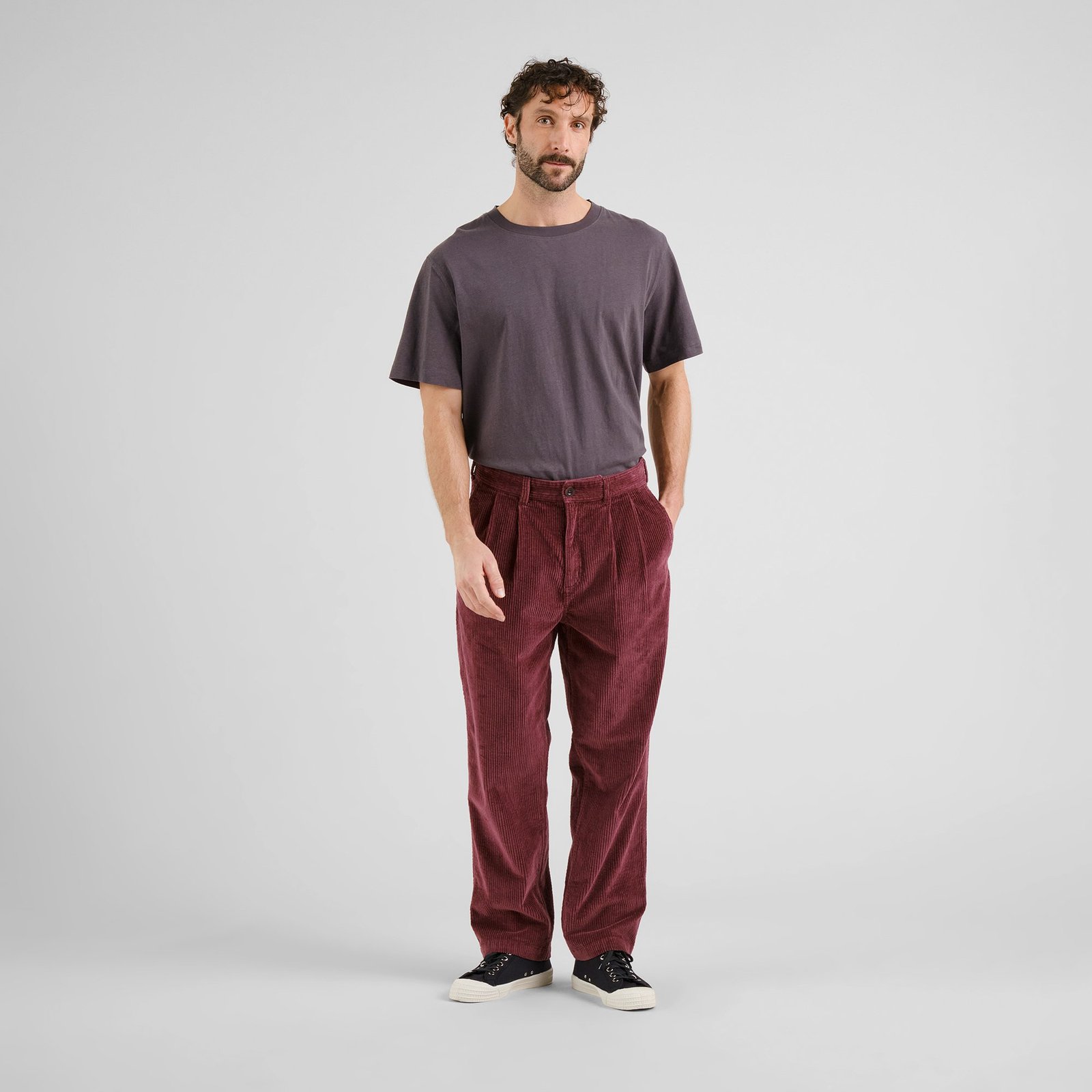 Pants Vallen Corduroy Fig Red