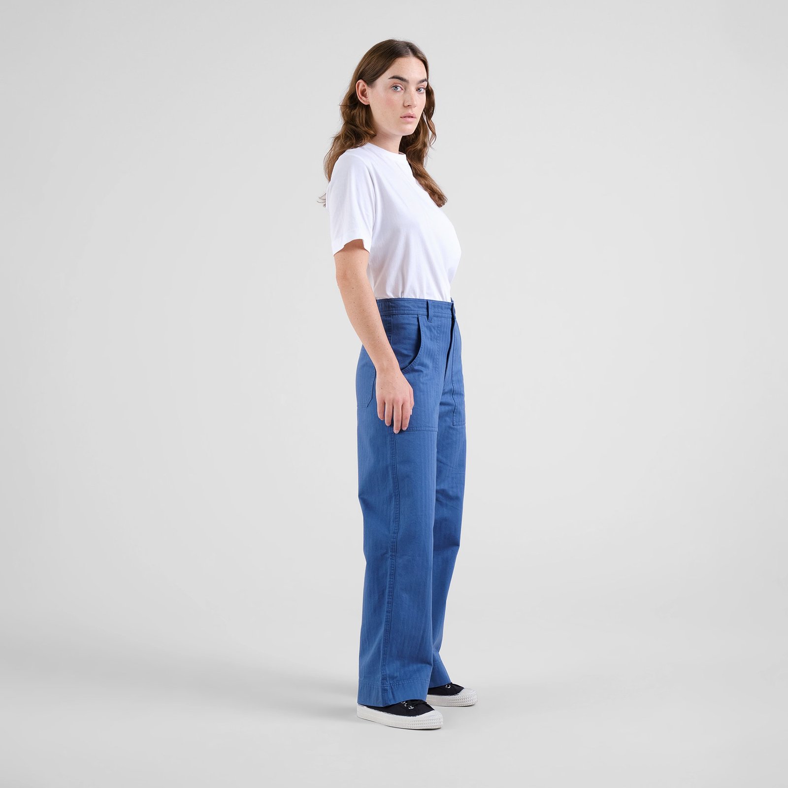Workwear Pants Vara Herringbone True Blue