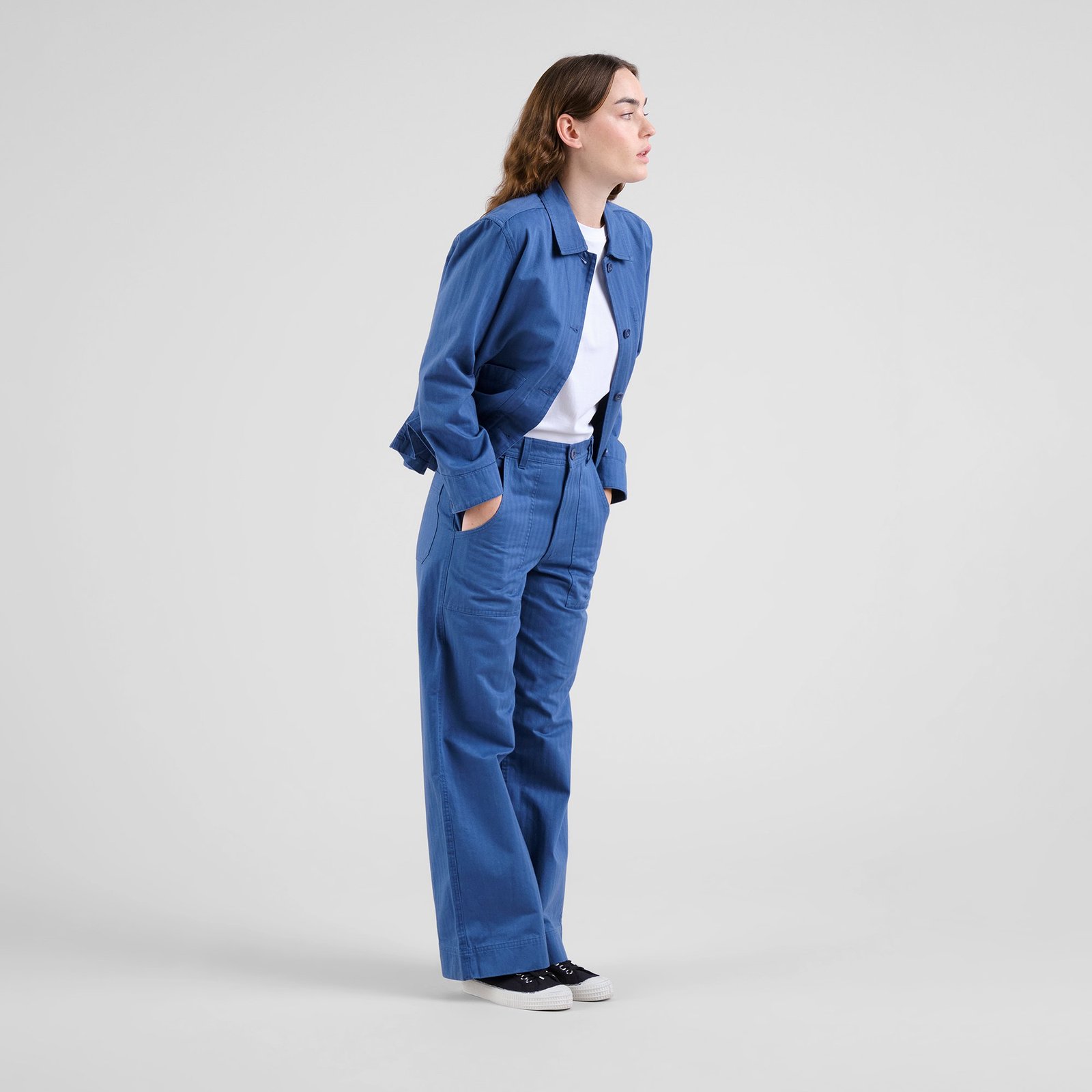 Workwear Pants Vara Herringbone True Blue
