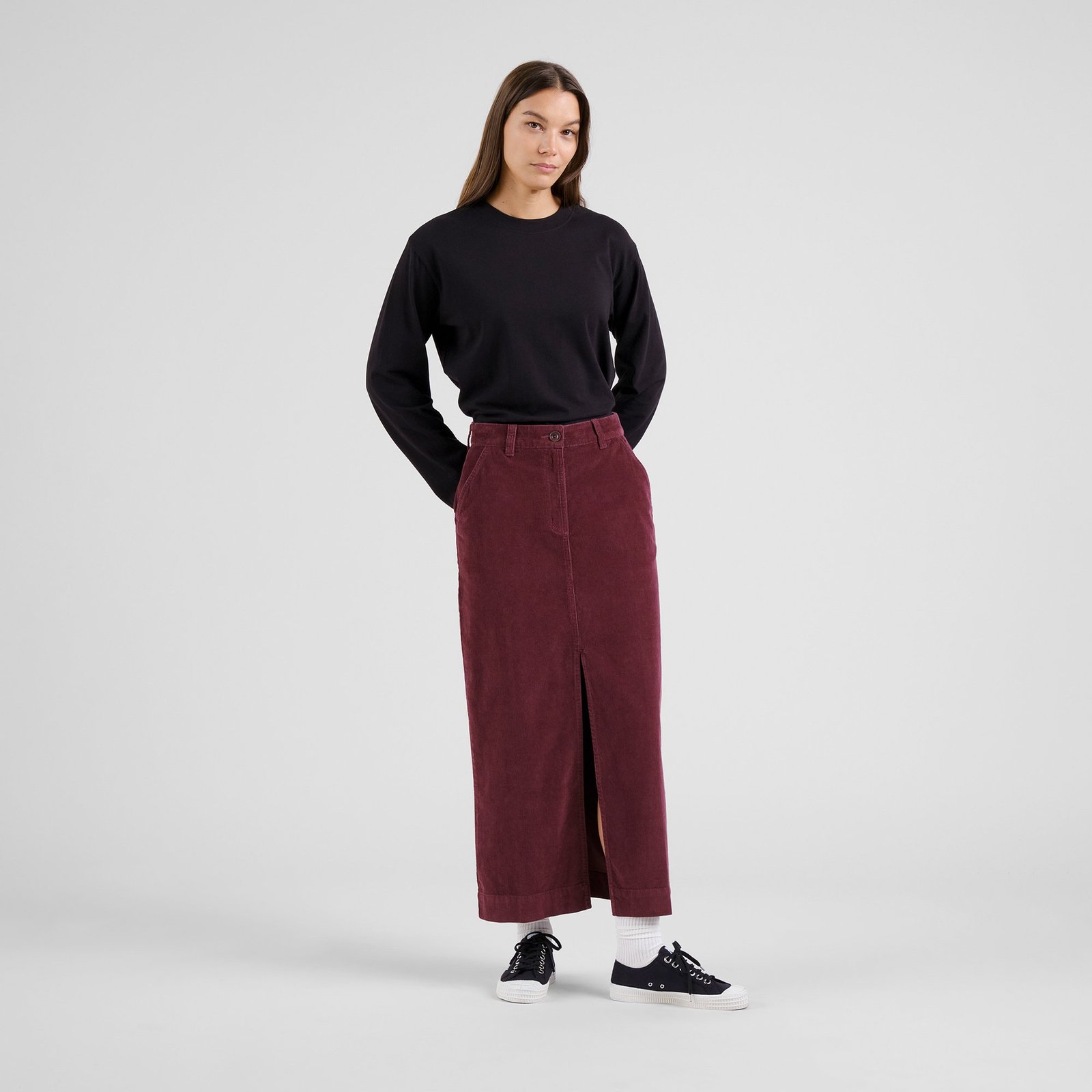 Skirt Finsta Corduroy Fig Red