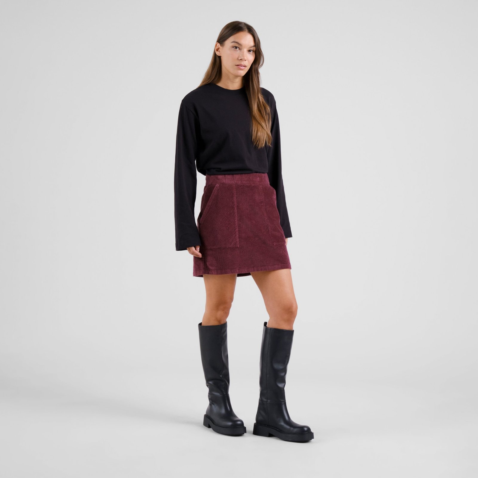 Skirt Majorna Corduroy Fig Red