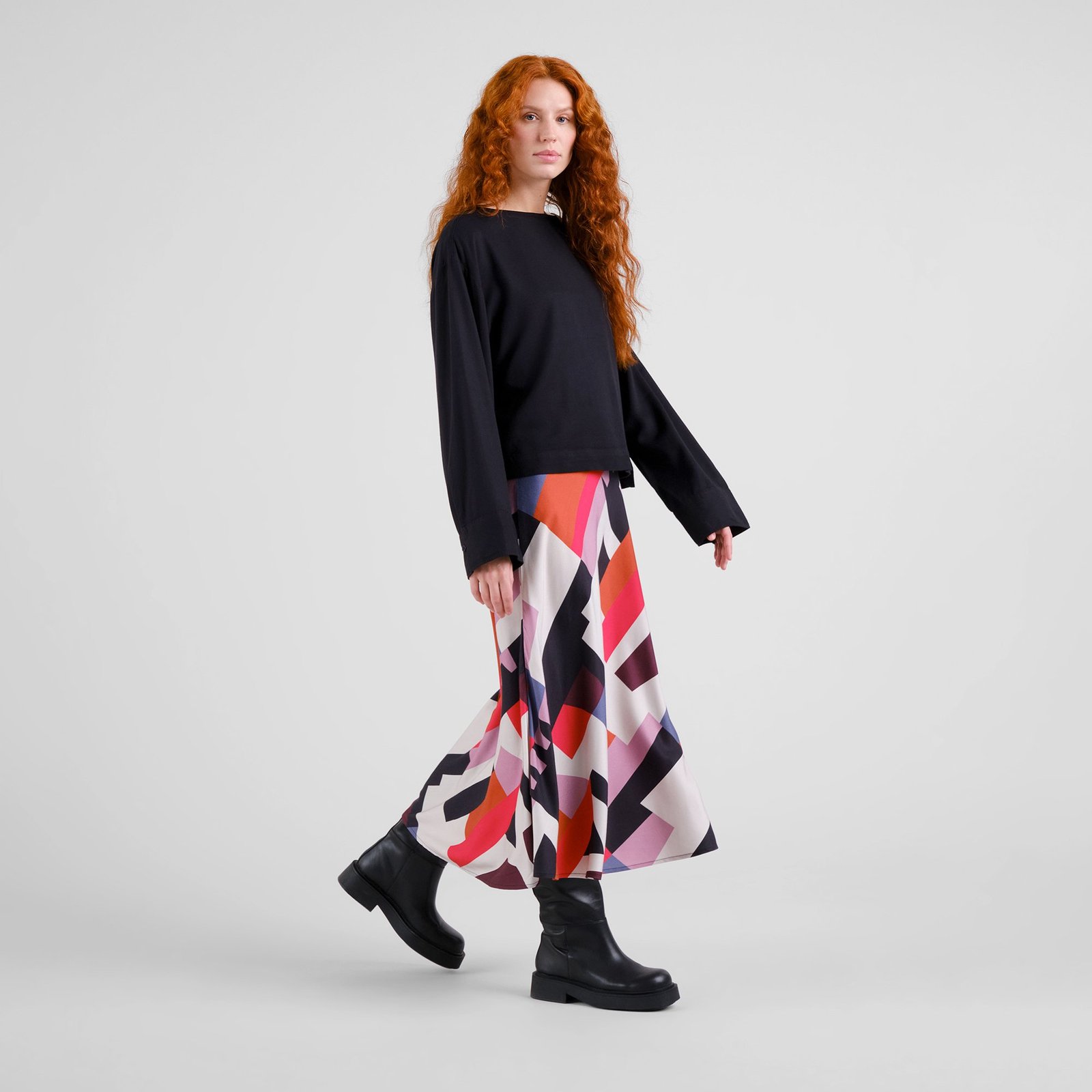 Skirt Mellby Heavy Abstract Chaos Multi Color