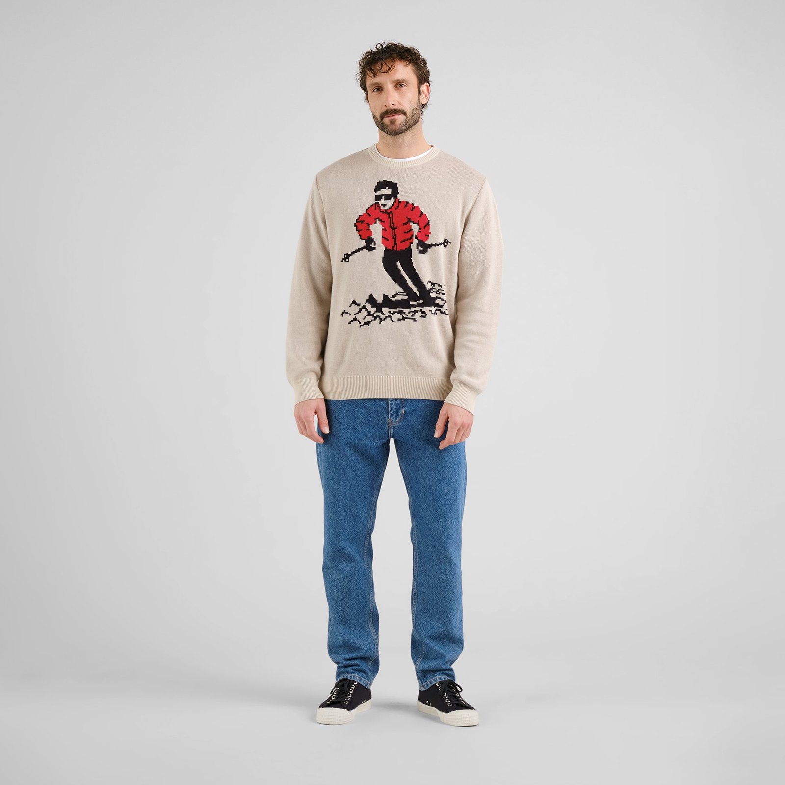 Sweater Mora Fallen Skier Oat White