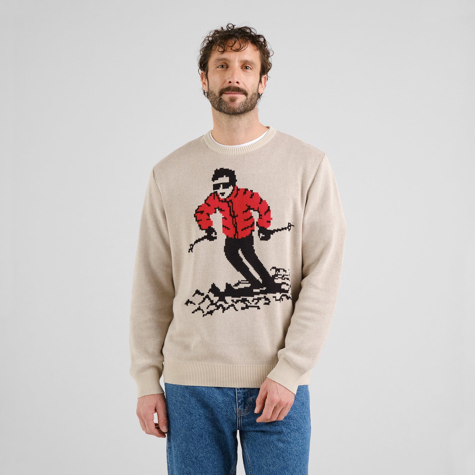 Sweater Mora Fallen Skier Oat White