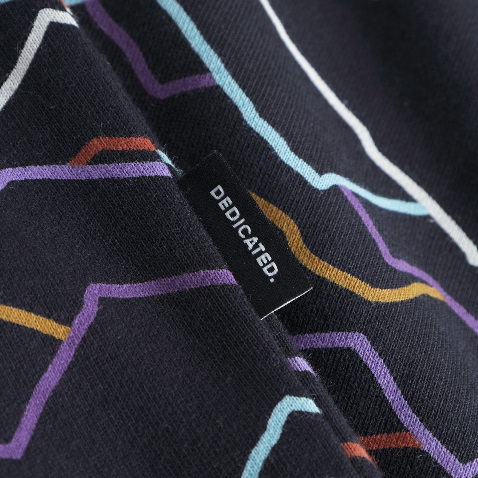 Sweatshirt Malmoe Line Mountains AOP Black