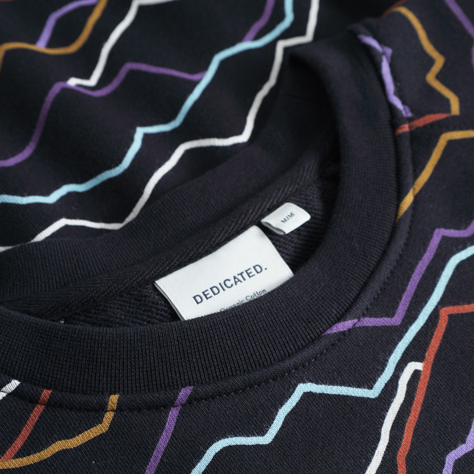 Sweatshirt Malmoe Line Mountains AOP Black