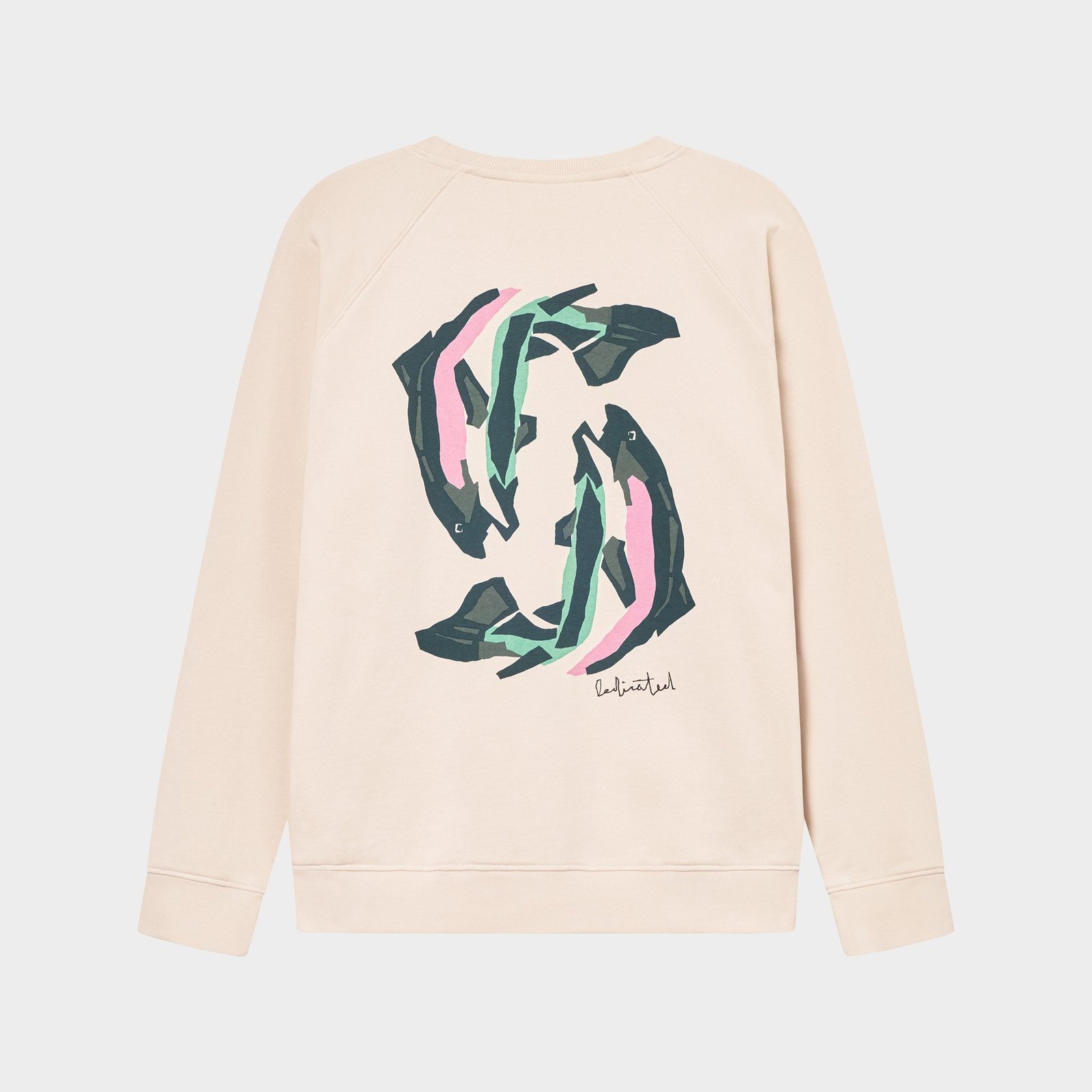 Sweatshirt Malmoe Cut Out Trout Oat White
