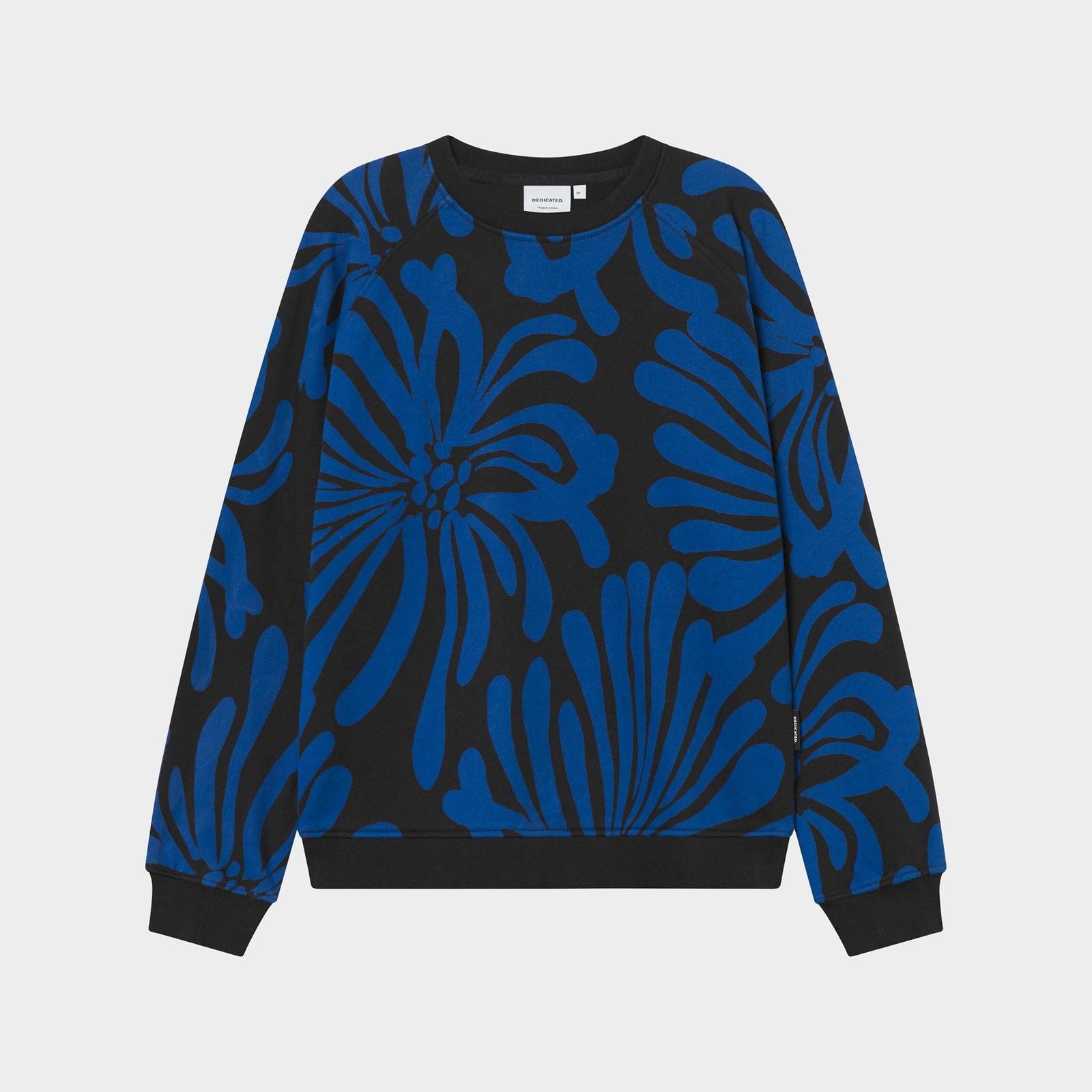 Sweatshirt Ystad Big Flowers Blue