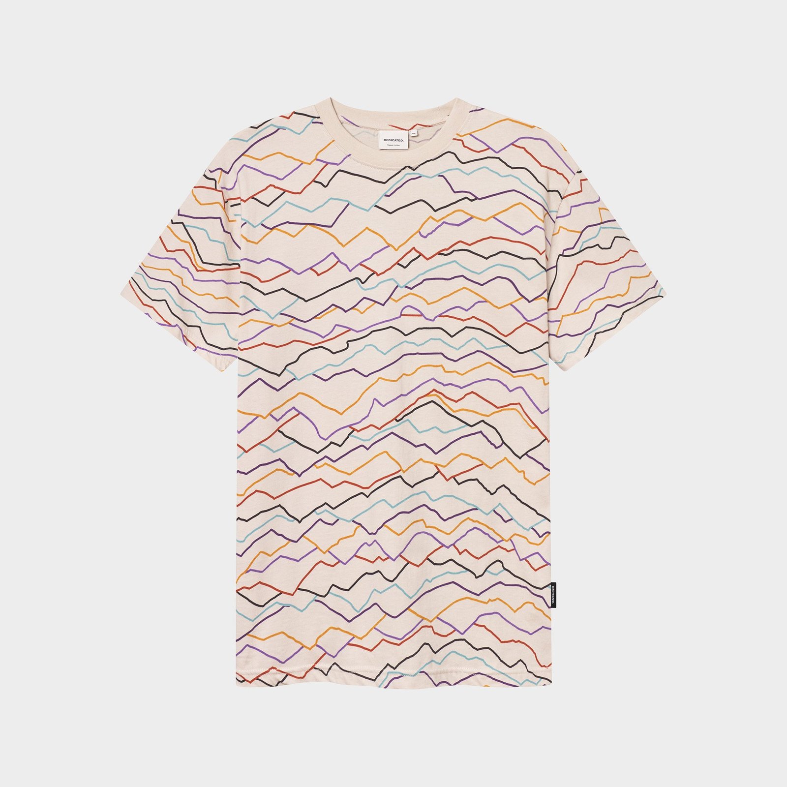 T-shirt Stockholm Line Mountains AOP Off-White