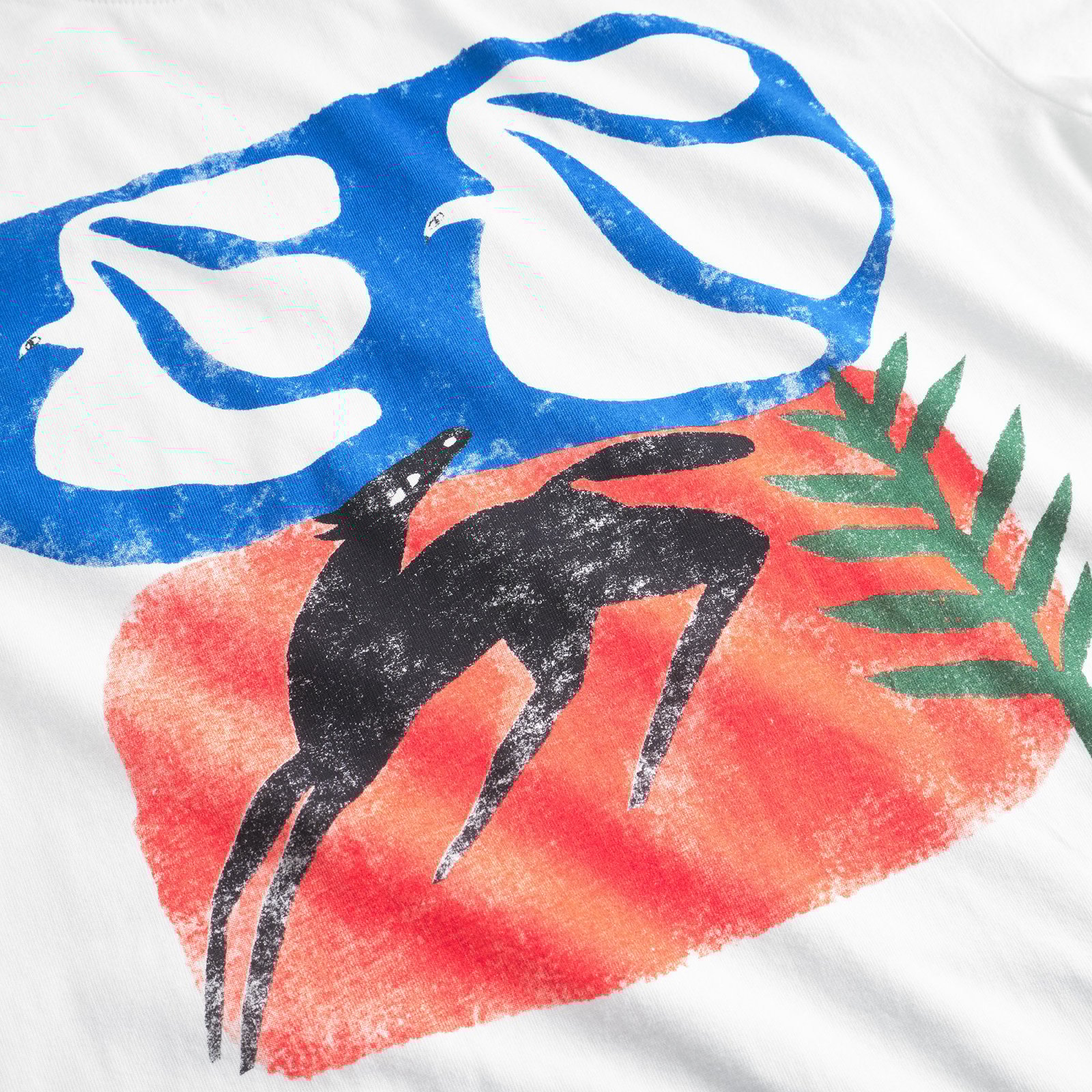 T-shirt Stockholm Foal with Birds White