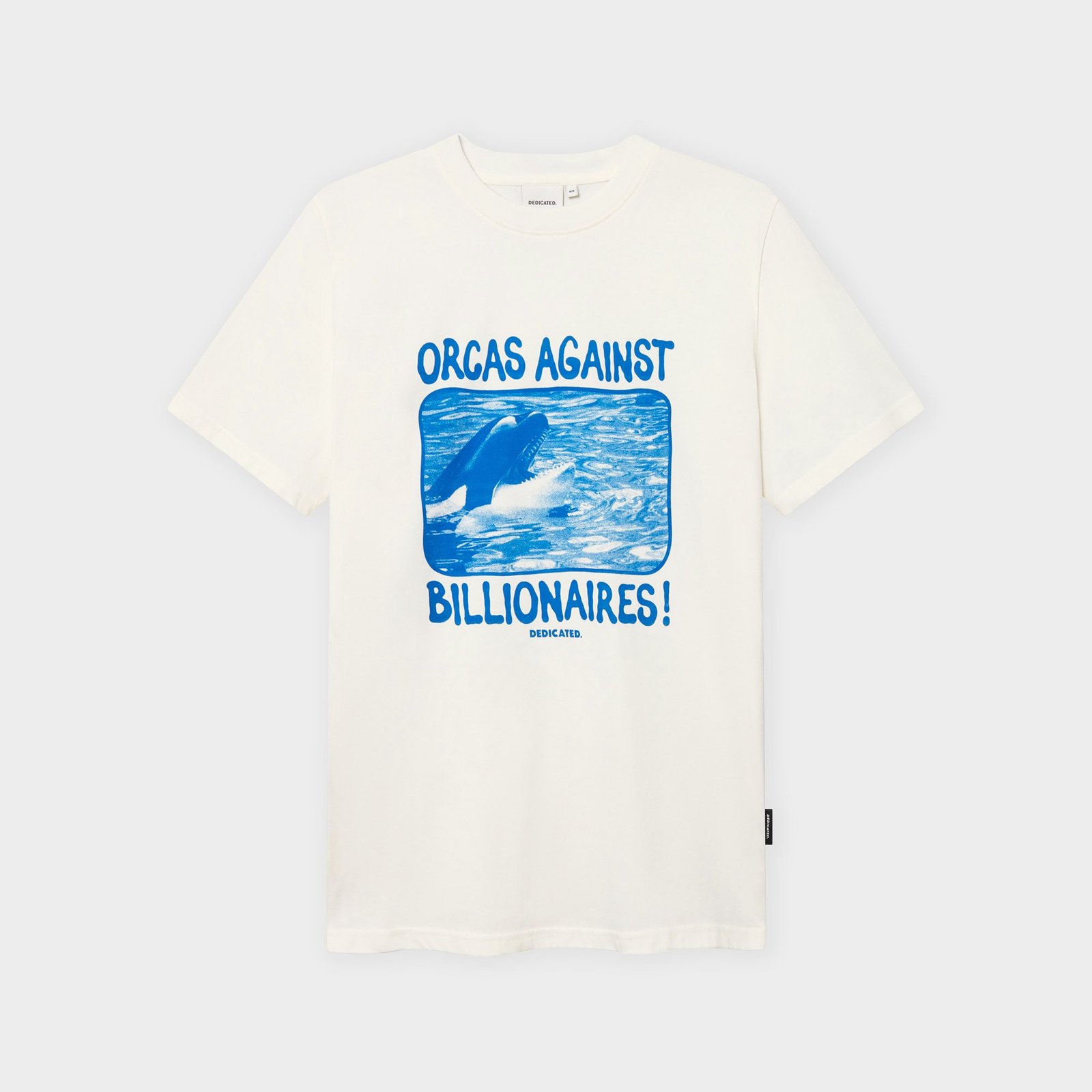 T-shirt Stockholm Orcas Against Billionaires Off-White