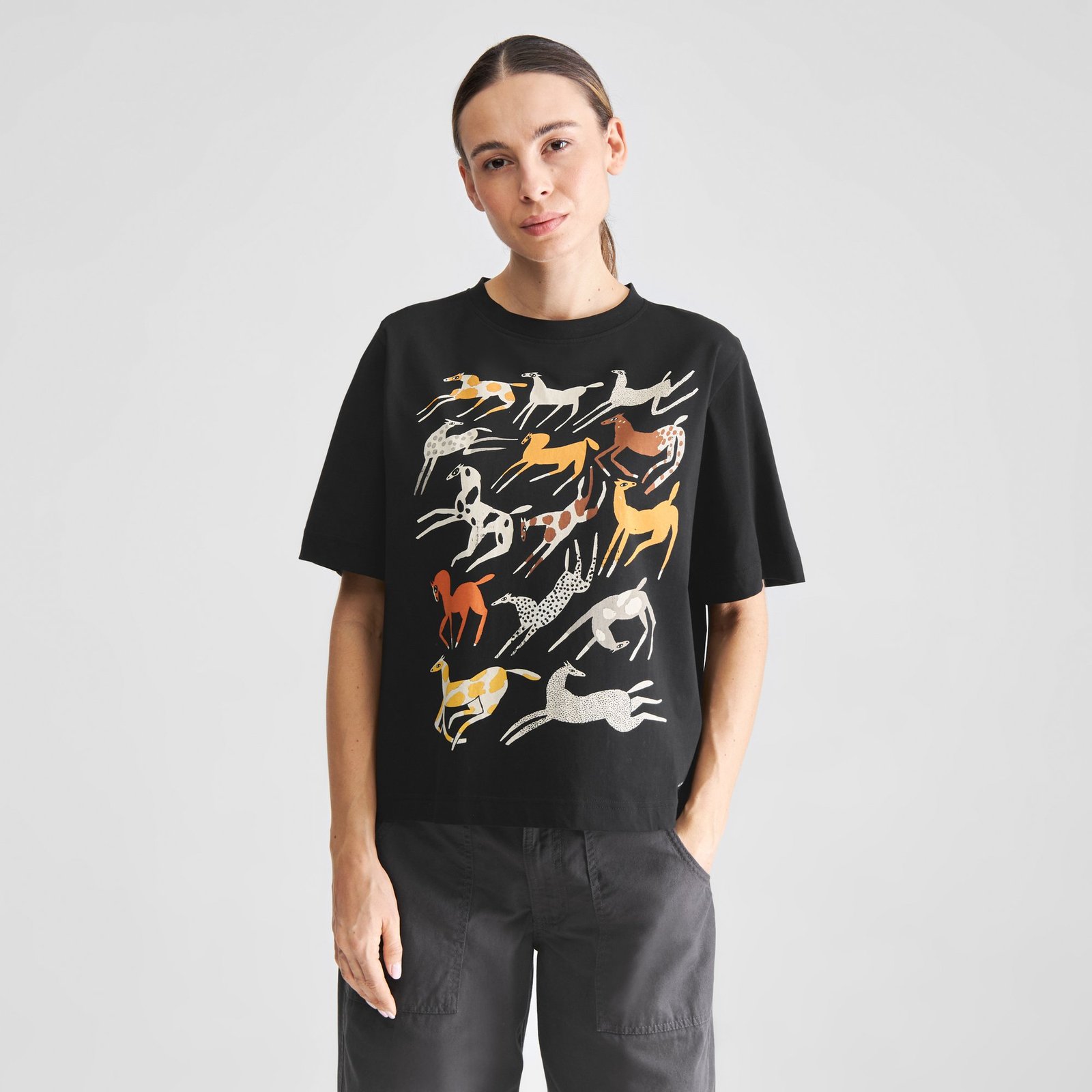 T-shirt Vadstena Mustang Party Black