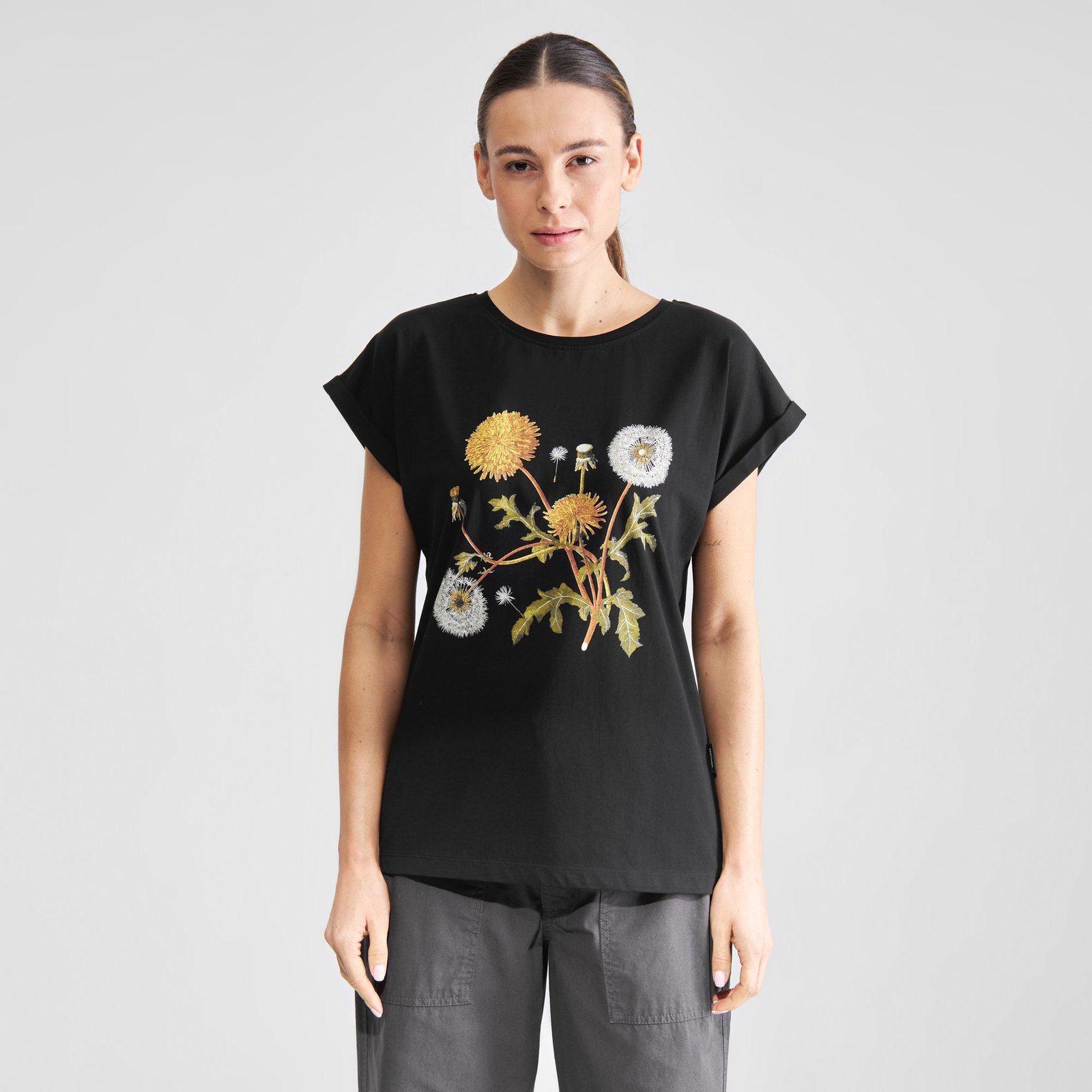 T-shirt Visby Dandelions Black