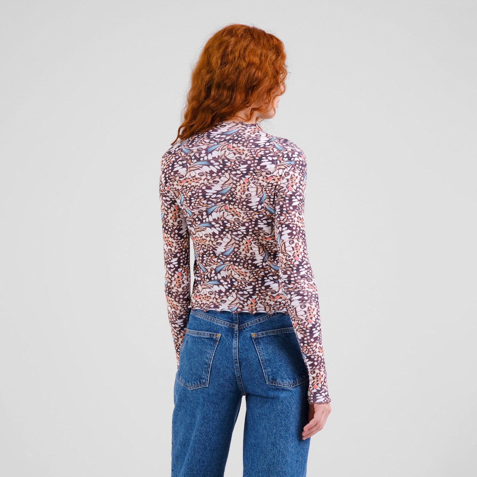 Rib Top Ryd Butterfly Wings Multi Color