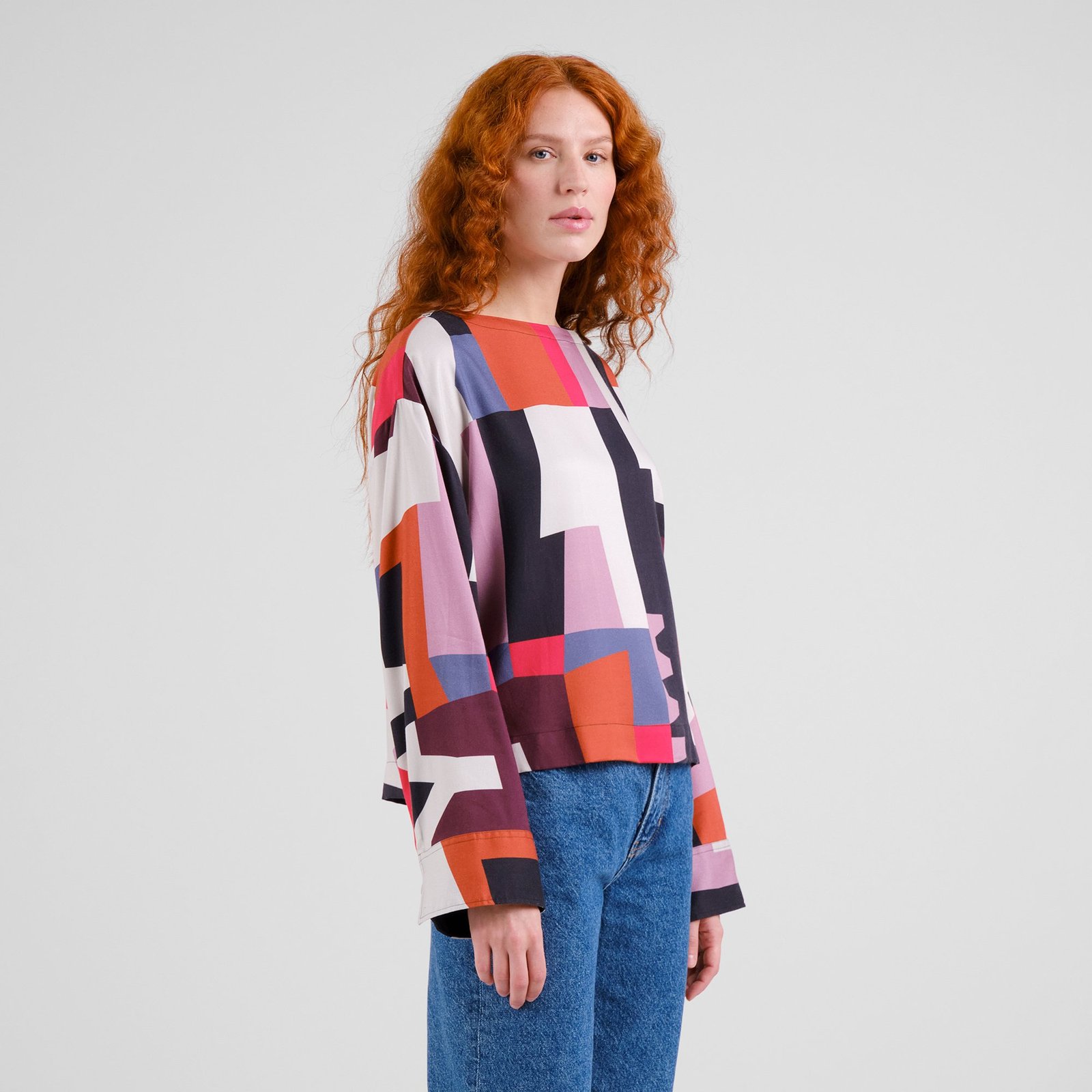 Top Udda Abstract Chaos Multi Color