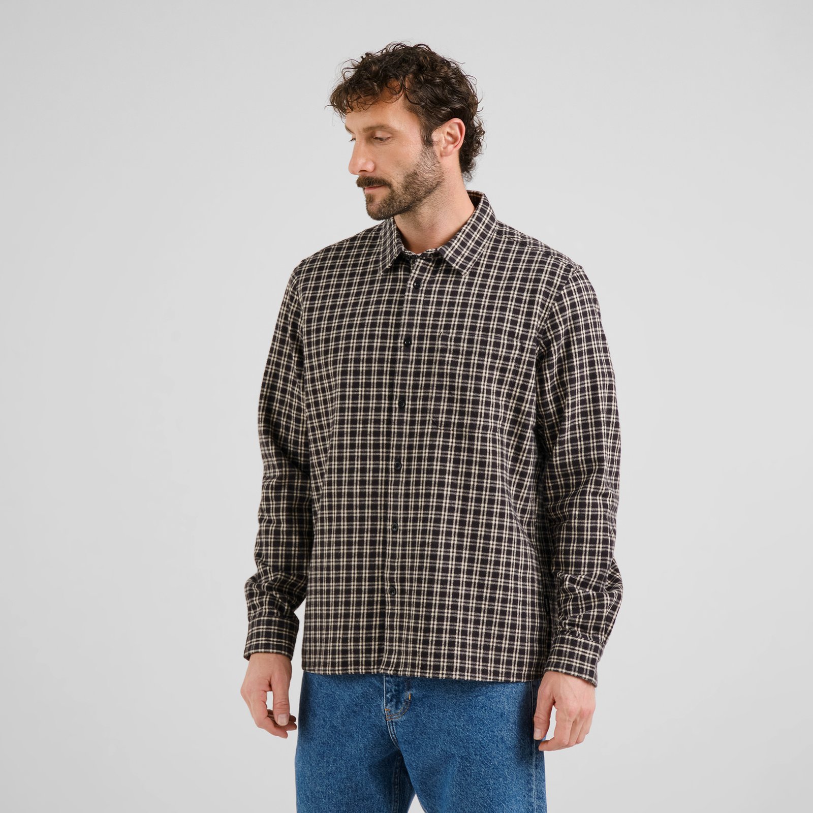 Shirt Rute Flannel Check Black