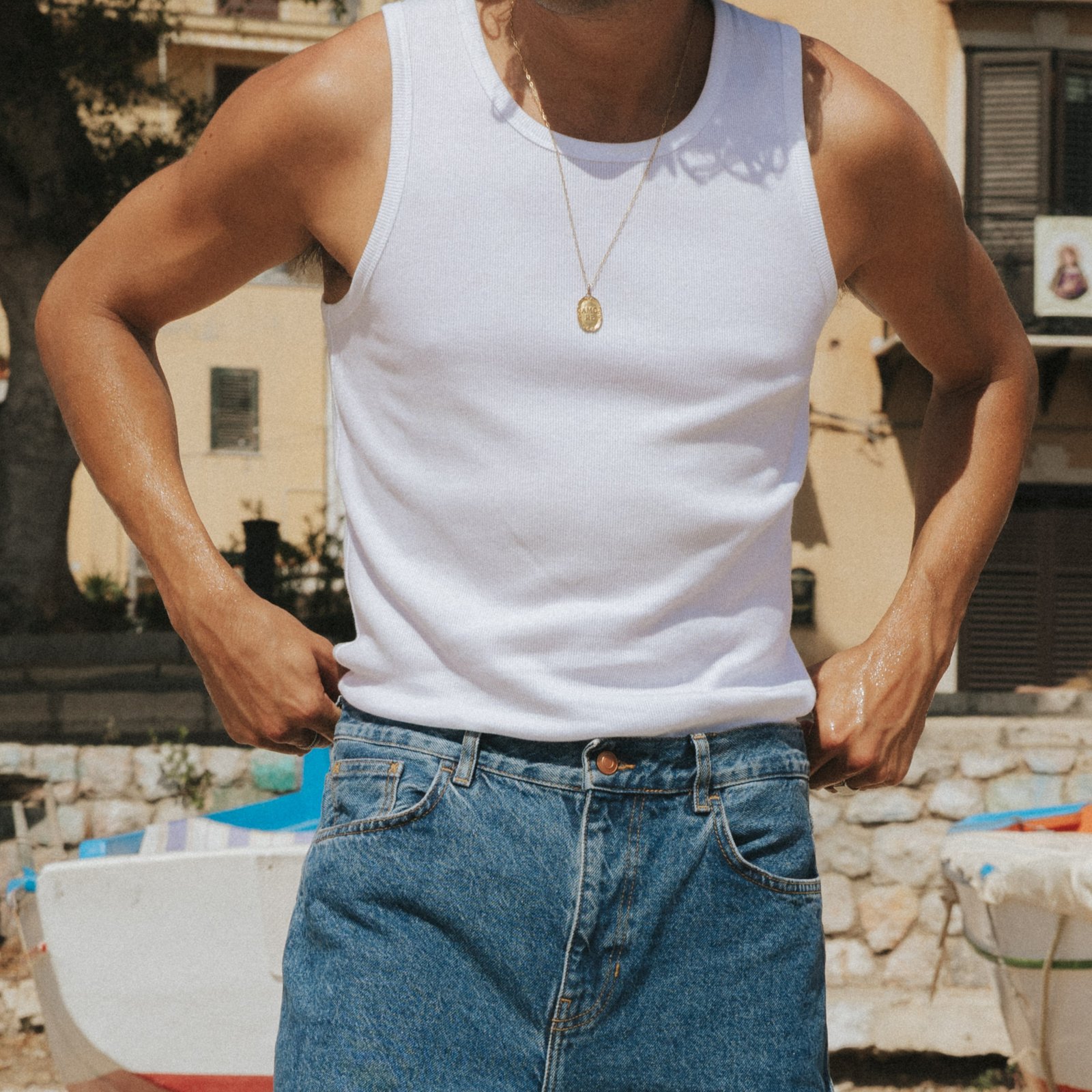 Rib Tank Top Forsa White
